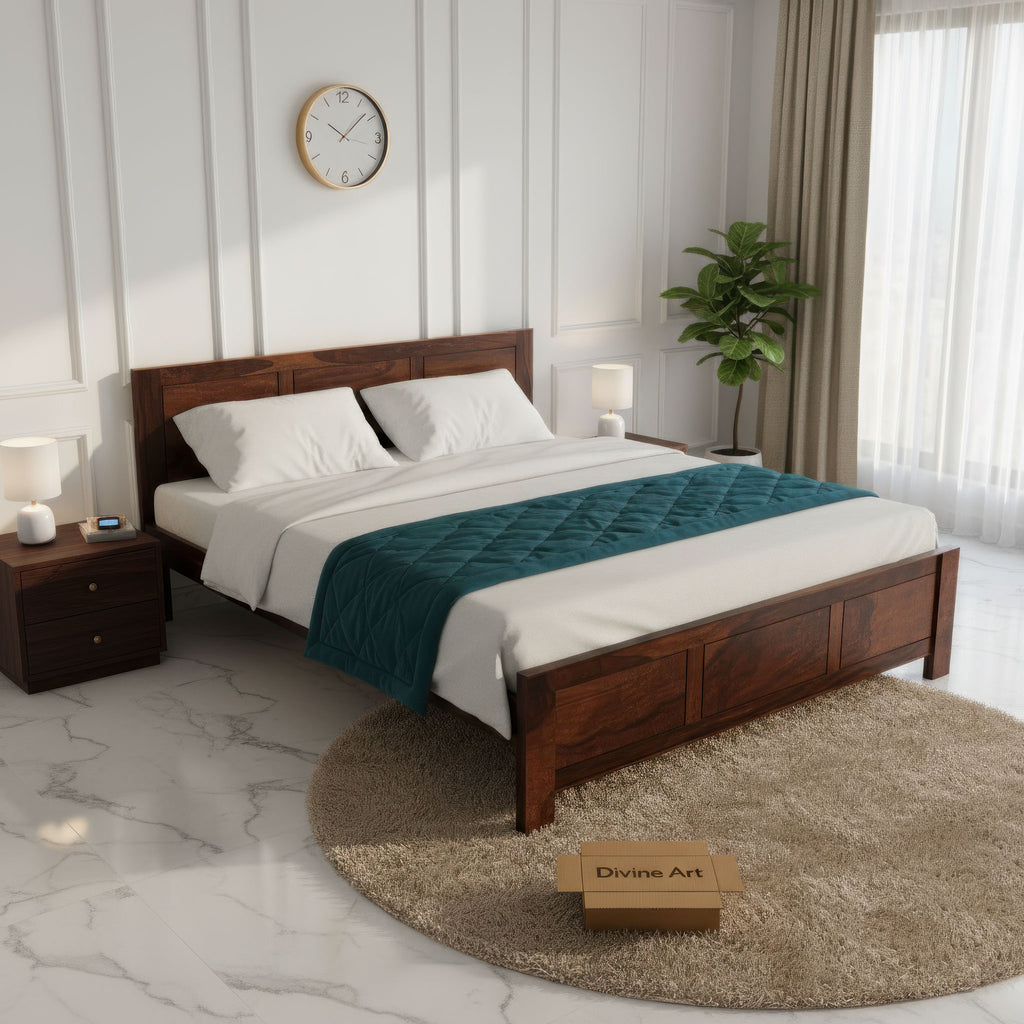 Solid Sheesham Wood Queen size Bed