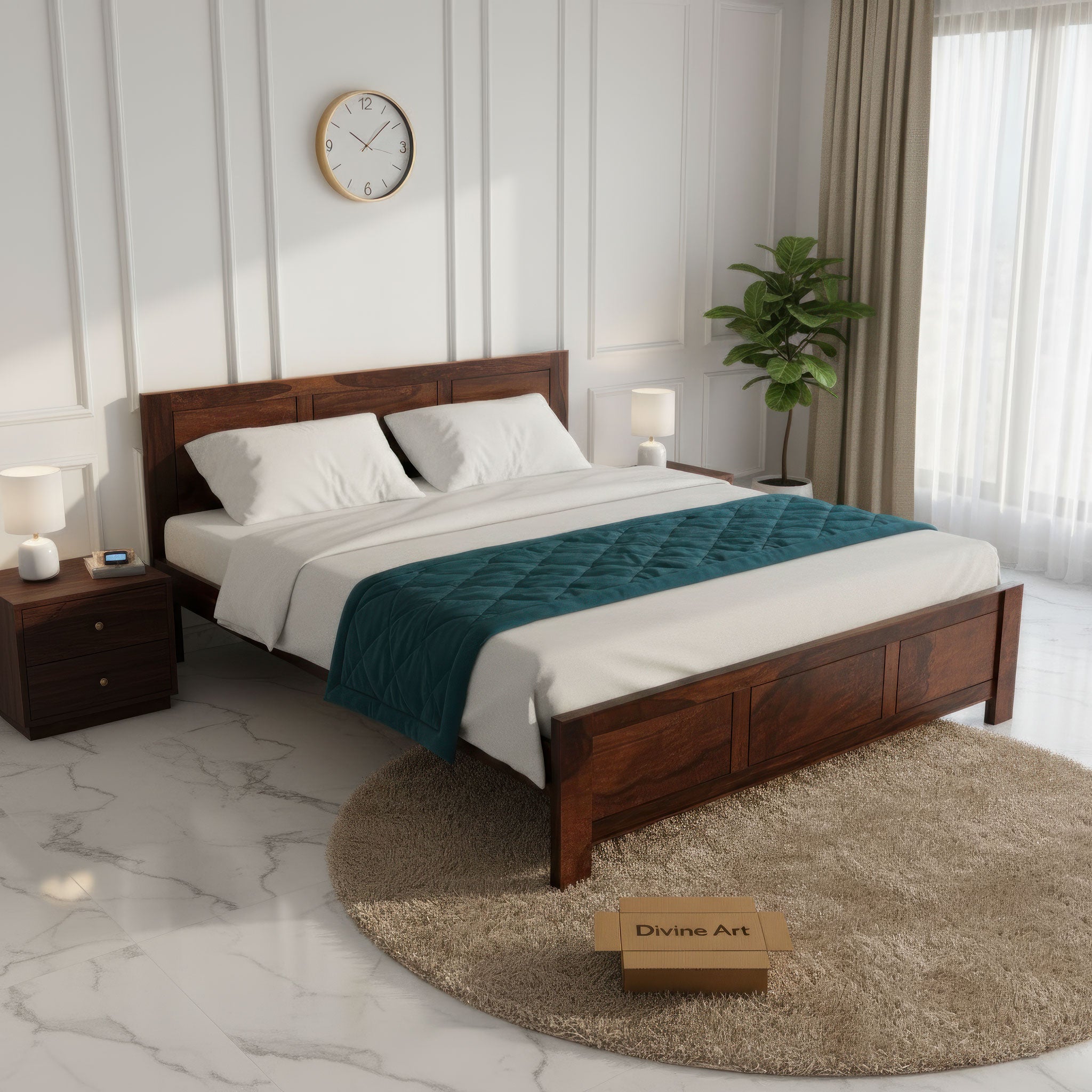 Solid Sheesham Wood king size Bed
