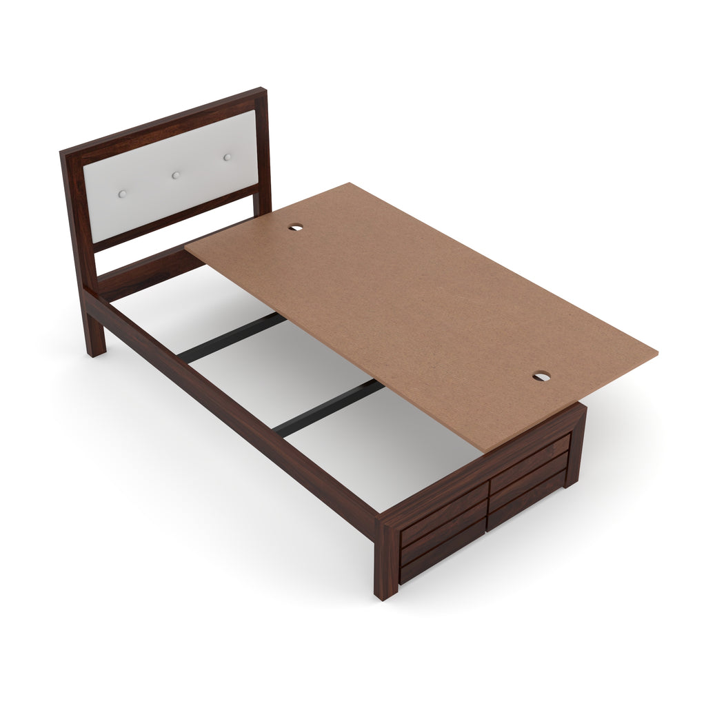 Solid Sheesham Wood single Bed without storage