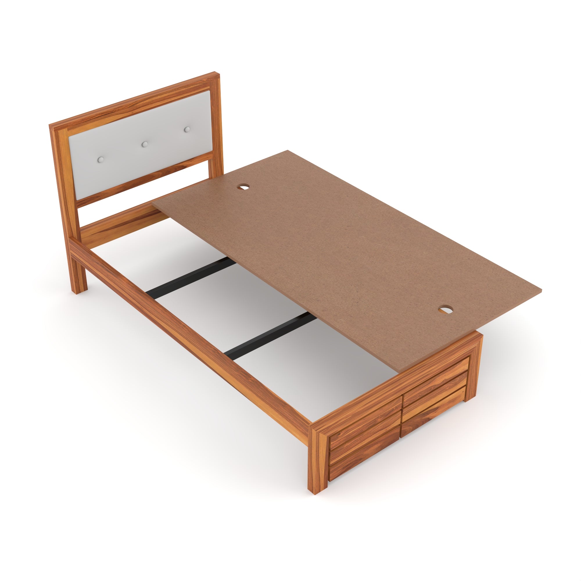 Solid Sheesham Wood single Bed