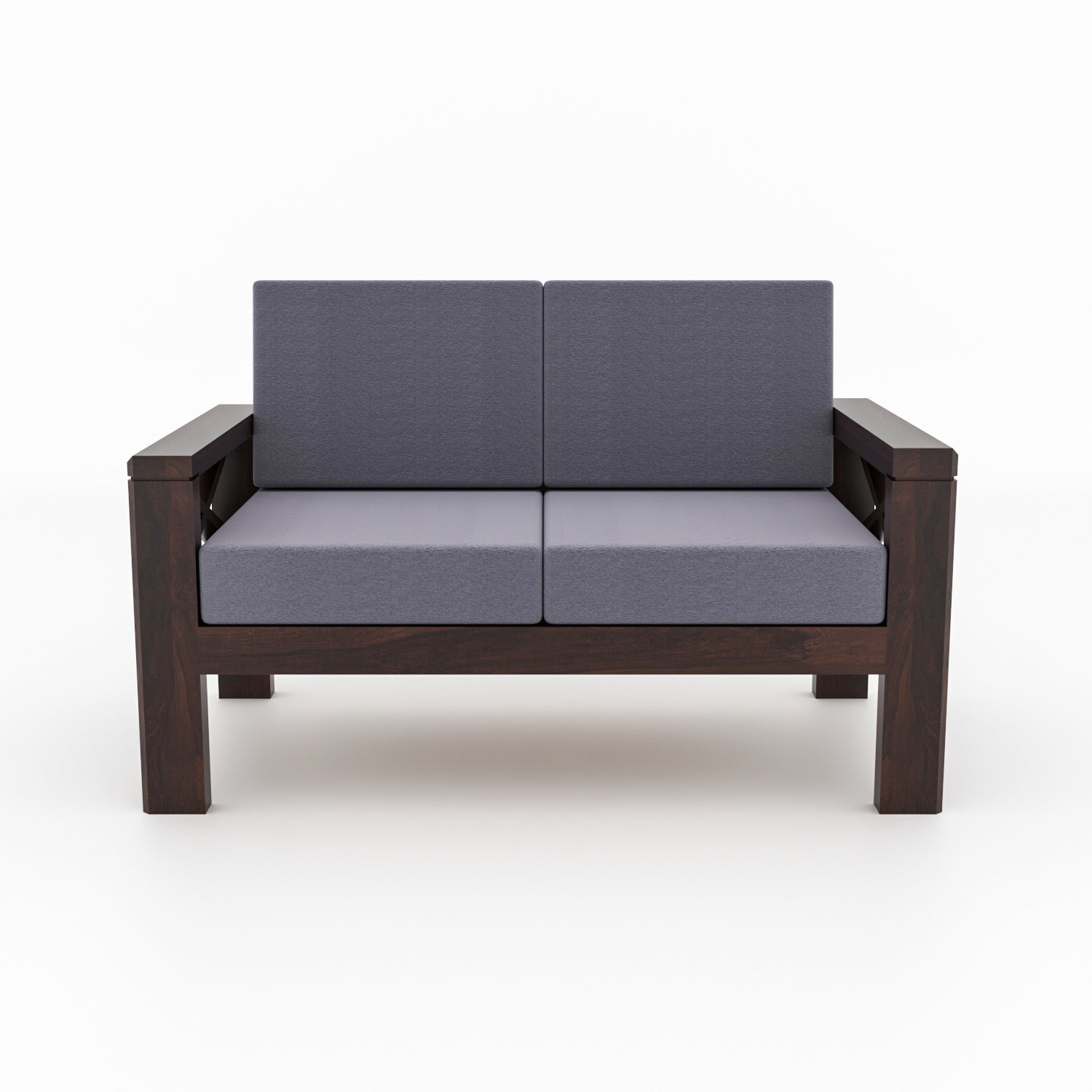 Alexandria Sheesham Wood 6 Seater Sofa Set | Walnut Finish
