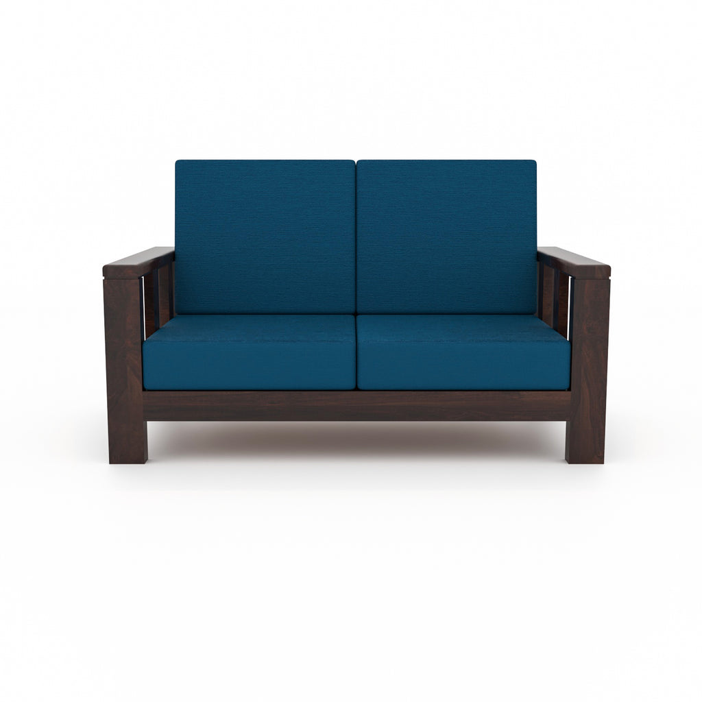 Premium Solid Sheesham Wood 6 Seater Wooden Sofa Set (3+2+1) | Walnut Finish