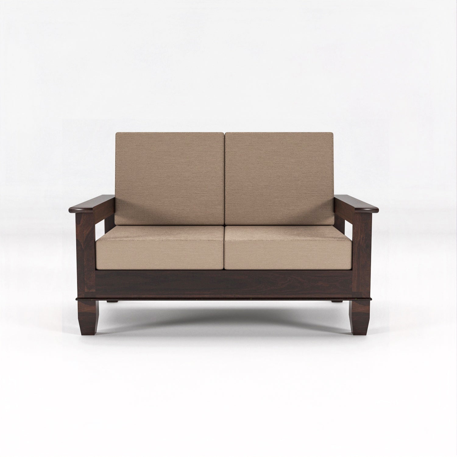 7 Seater Solid Sheesham Wood Sofa Set For Living Room | Walnut Finish
