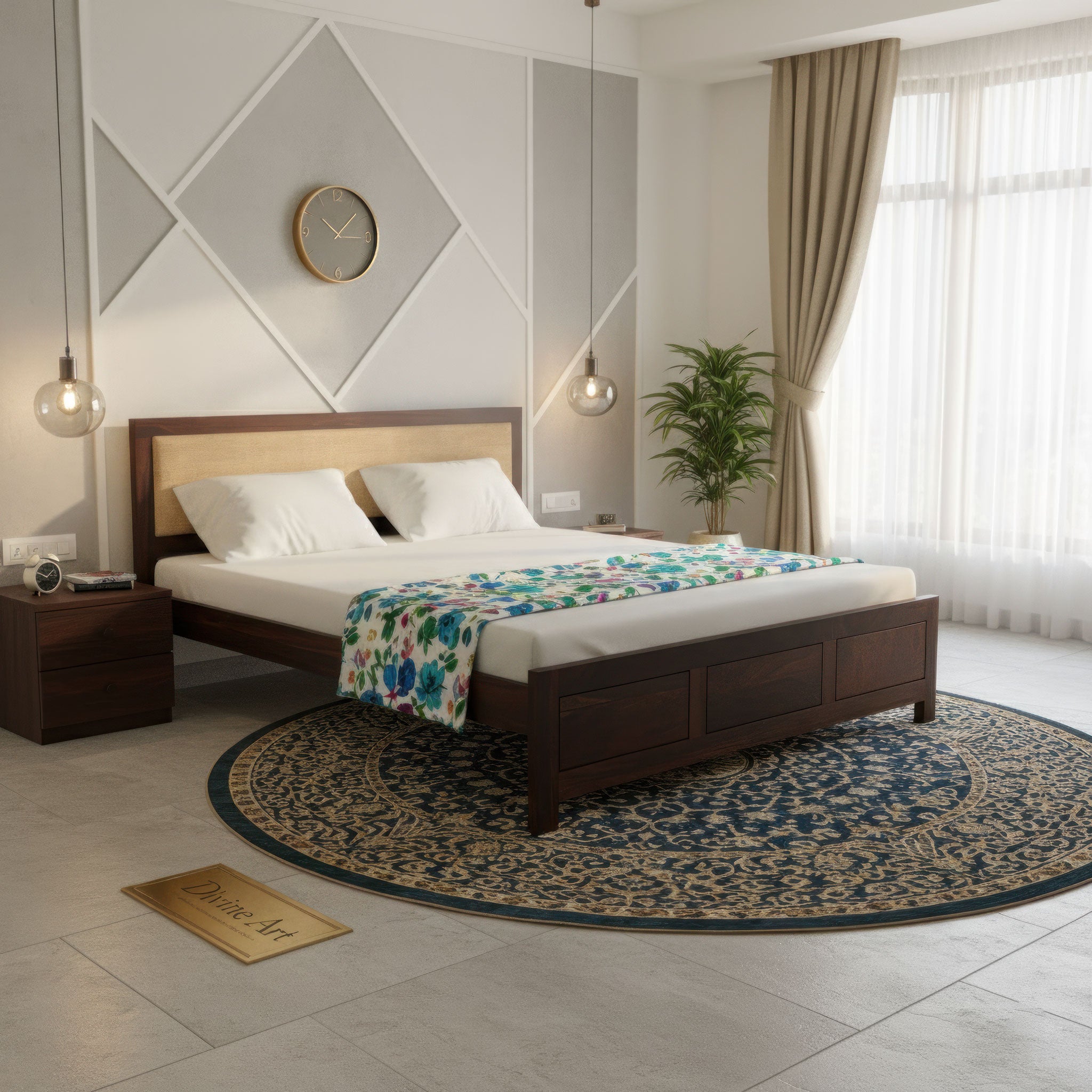 Solid Sheesham Wood king Bed