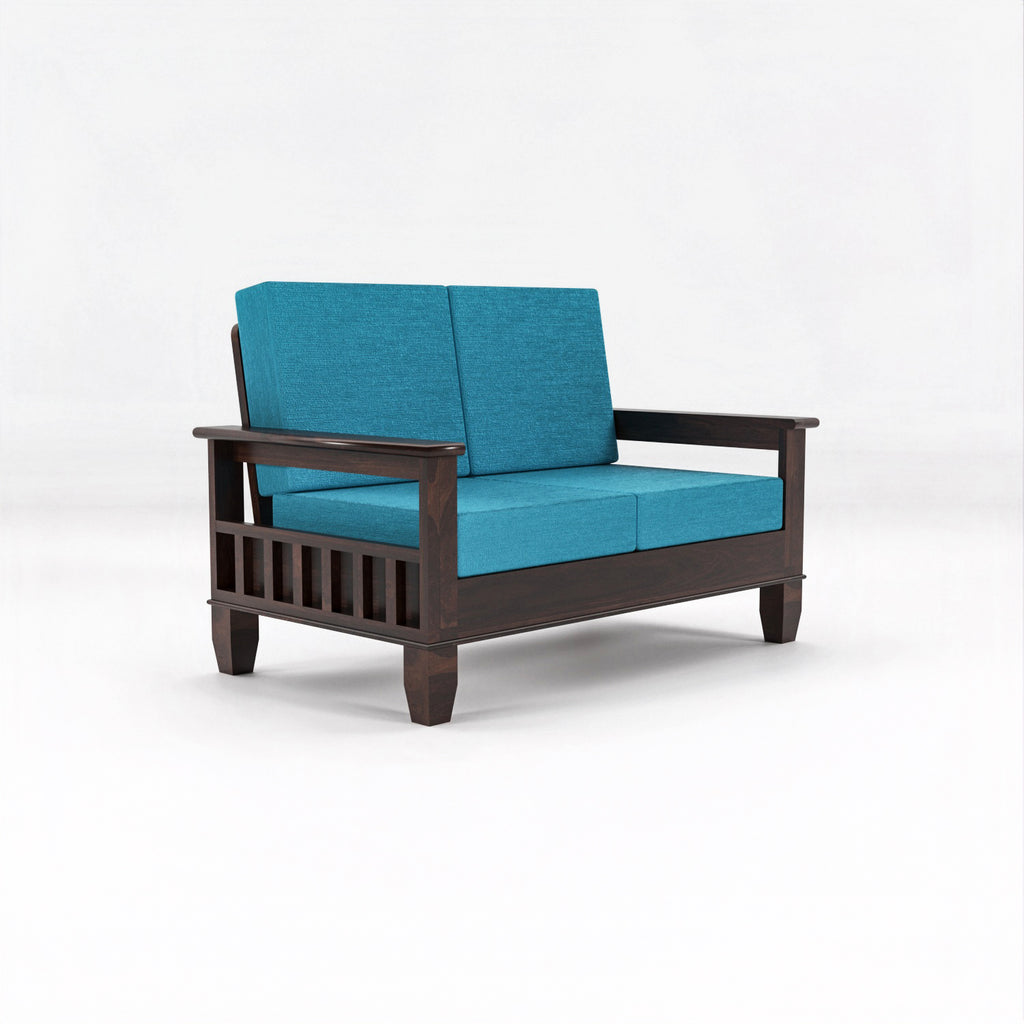 Premium Solid Sheesham Wood 7 Seater Wooden Sofa Set | Walnut Finish