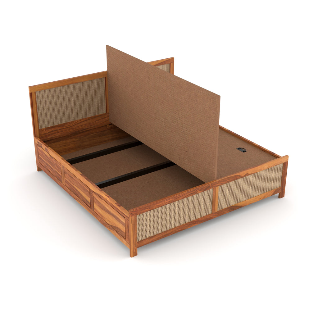 Solid Sheesham Wood Queen Bed