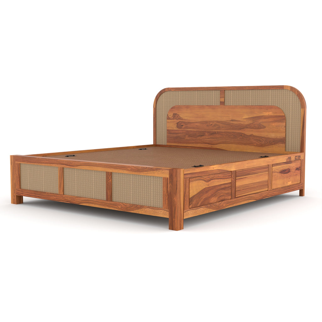 Solid Sheesham Wood Queen size Bed
