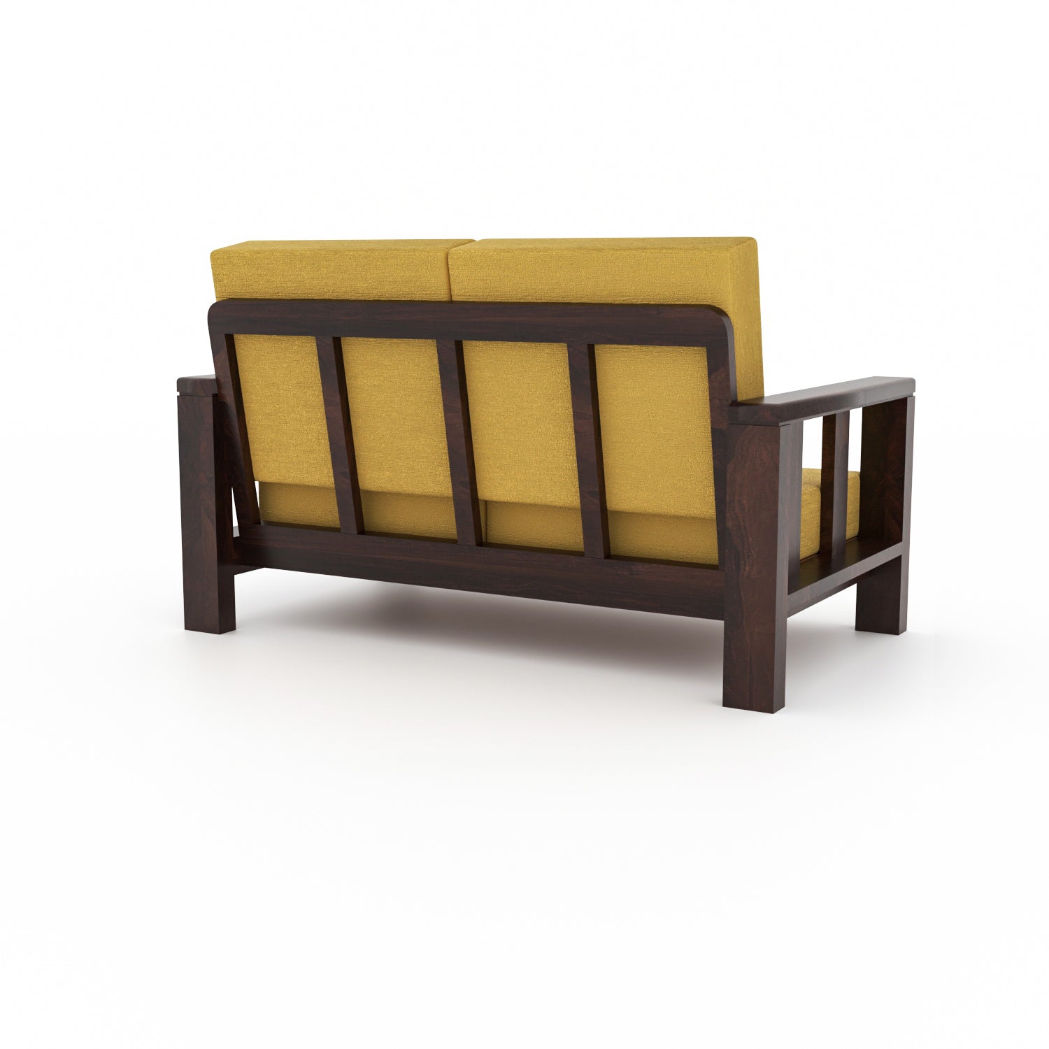 Premium Solid Sheesham Wood 6 Seater Wooden Sofa Set (3+2+1) | Walnut Finish