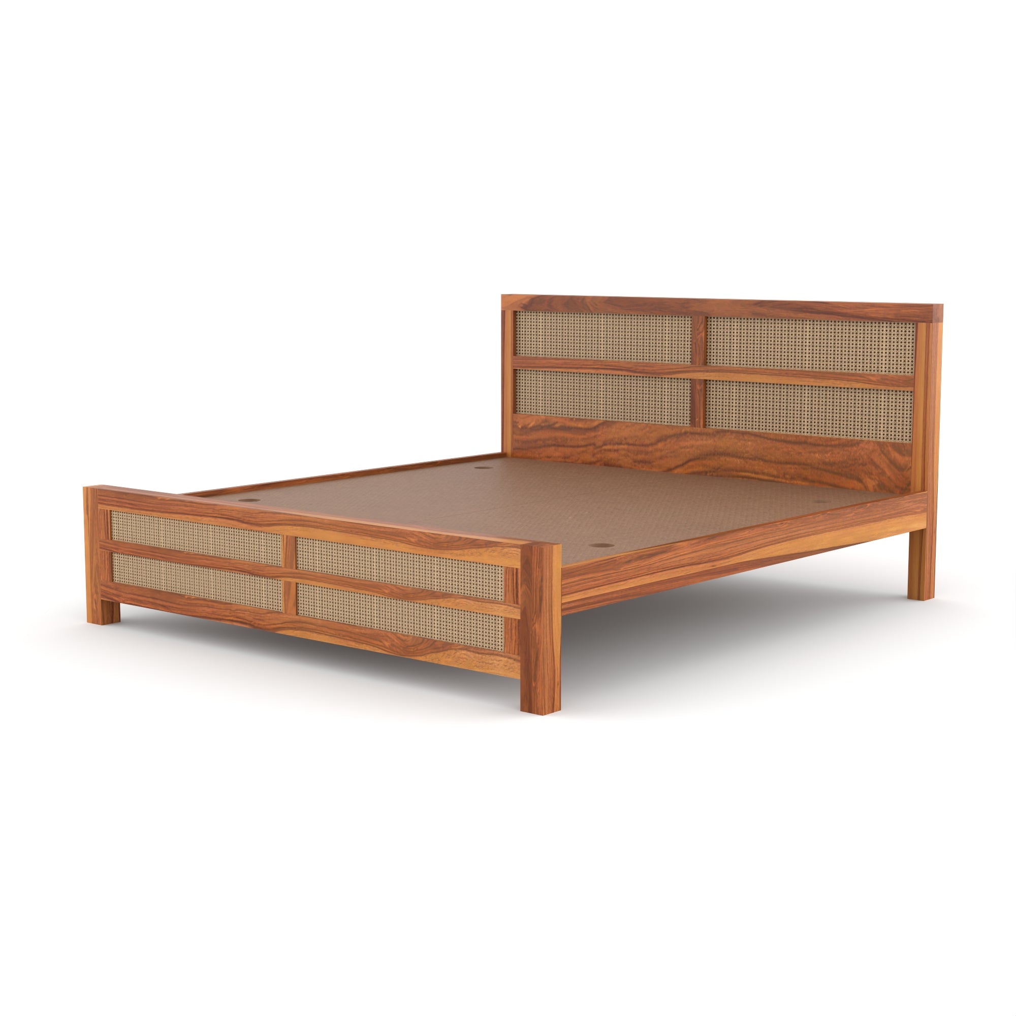 Solid Sheesham Wood king size Bed without storage