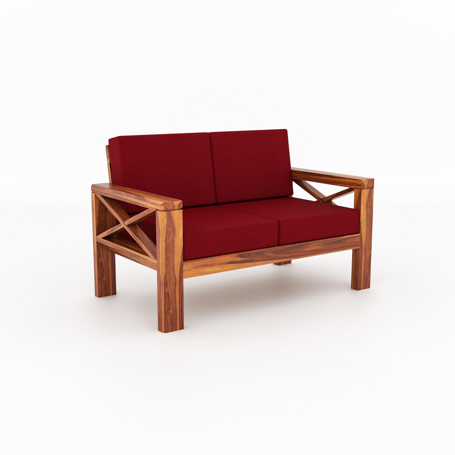 Lumora Sheesham Wood 4 Seater Sofa Set | Natural Finish