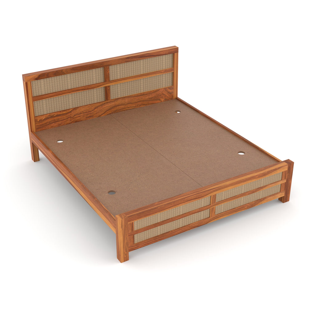 Solid Sheesham Wood queen size Bed without storage