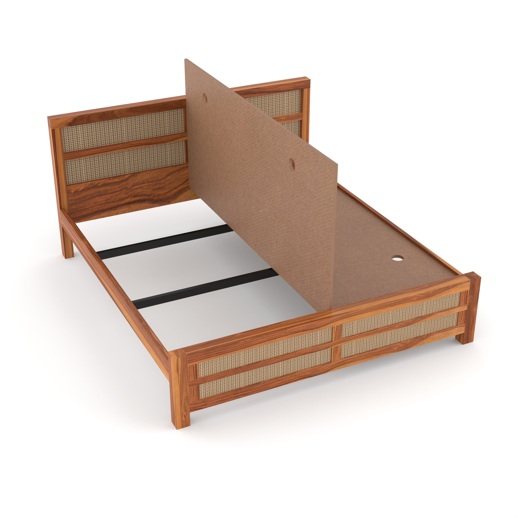 Solid Sheesham Wood king size Bed without storage