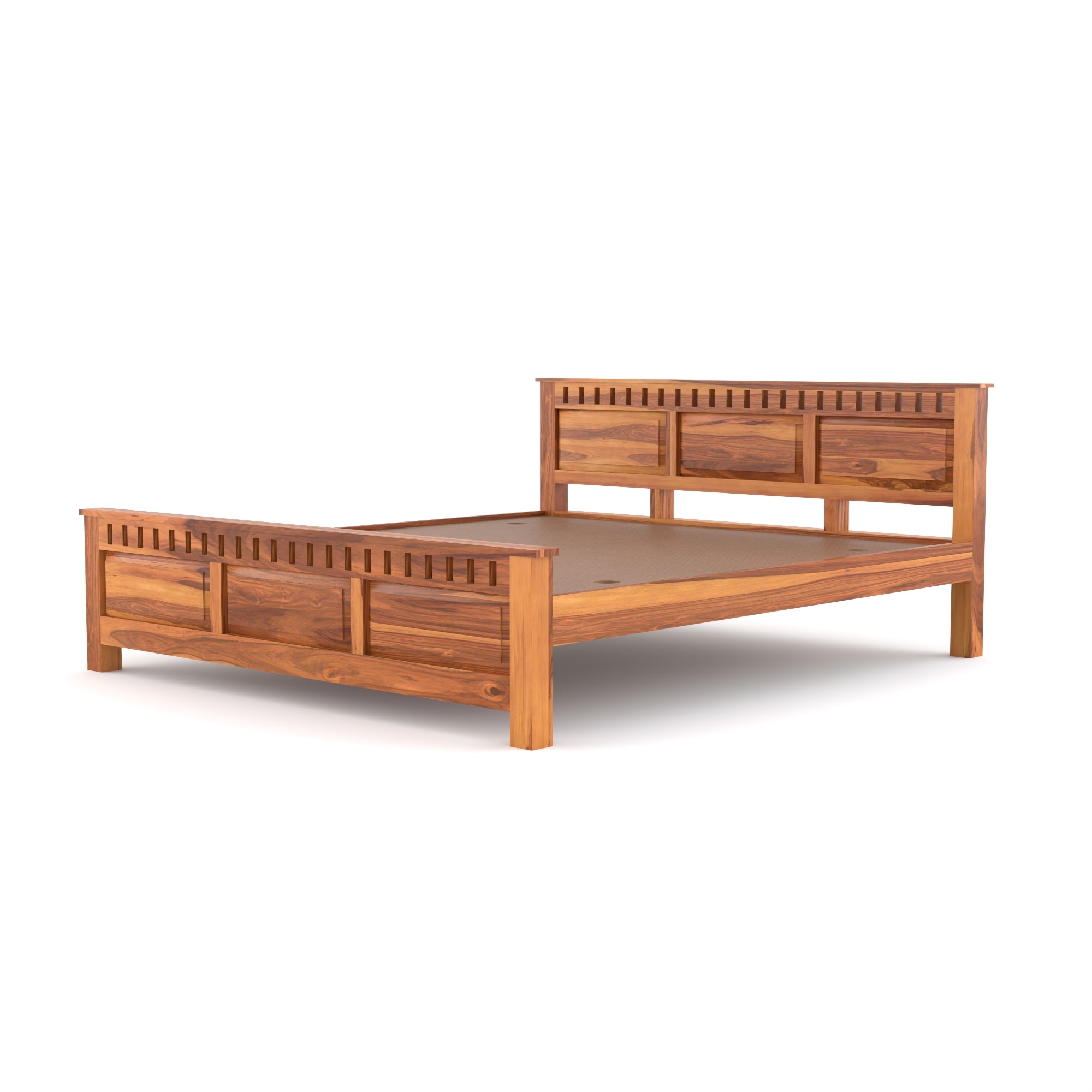 Solid Sheesham Wood queen size Bed without storage