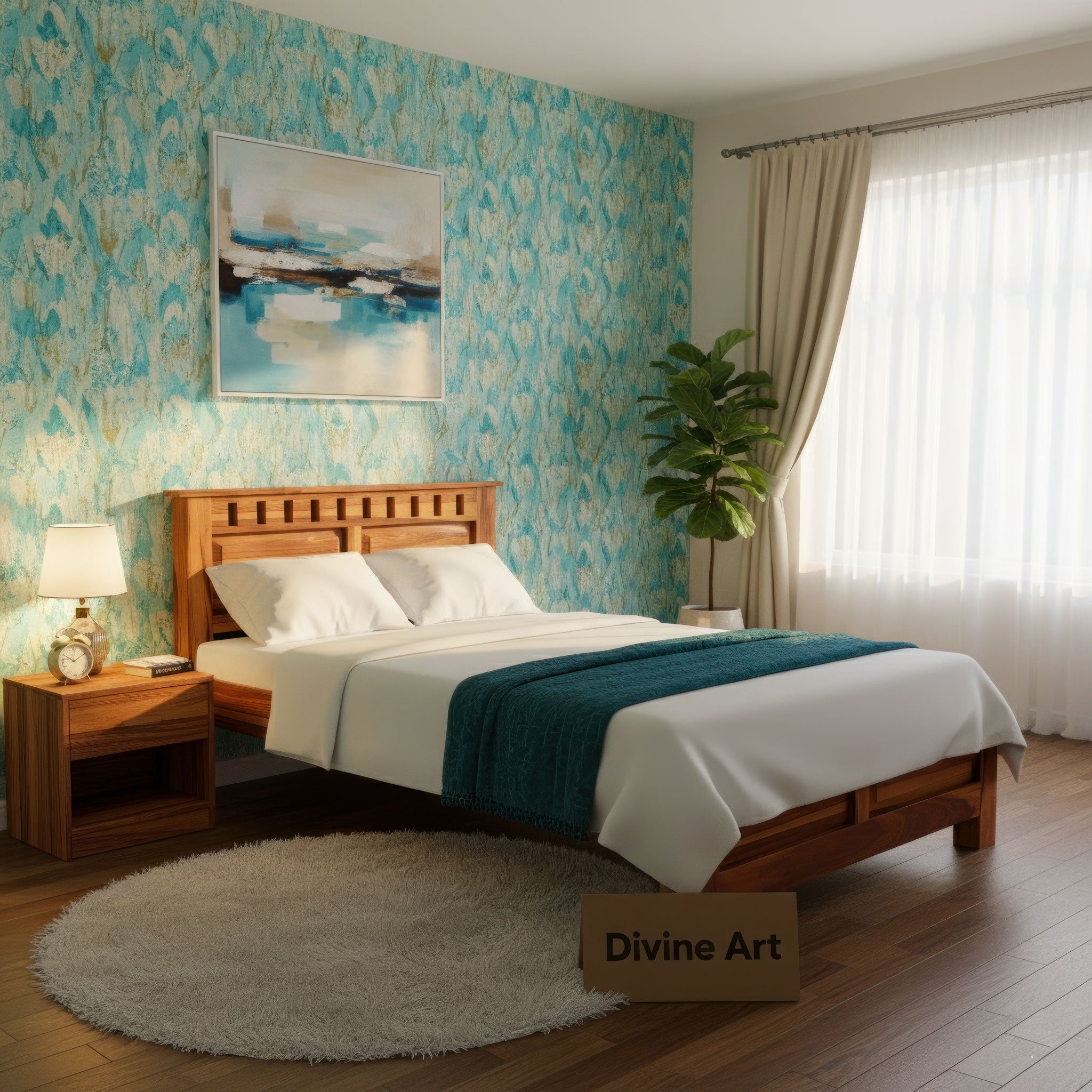 Solid Sheesham Wood Bed without storage