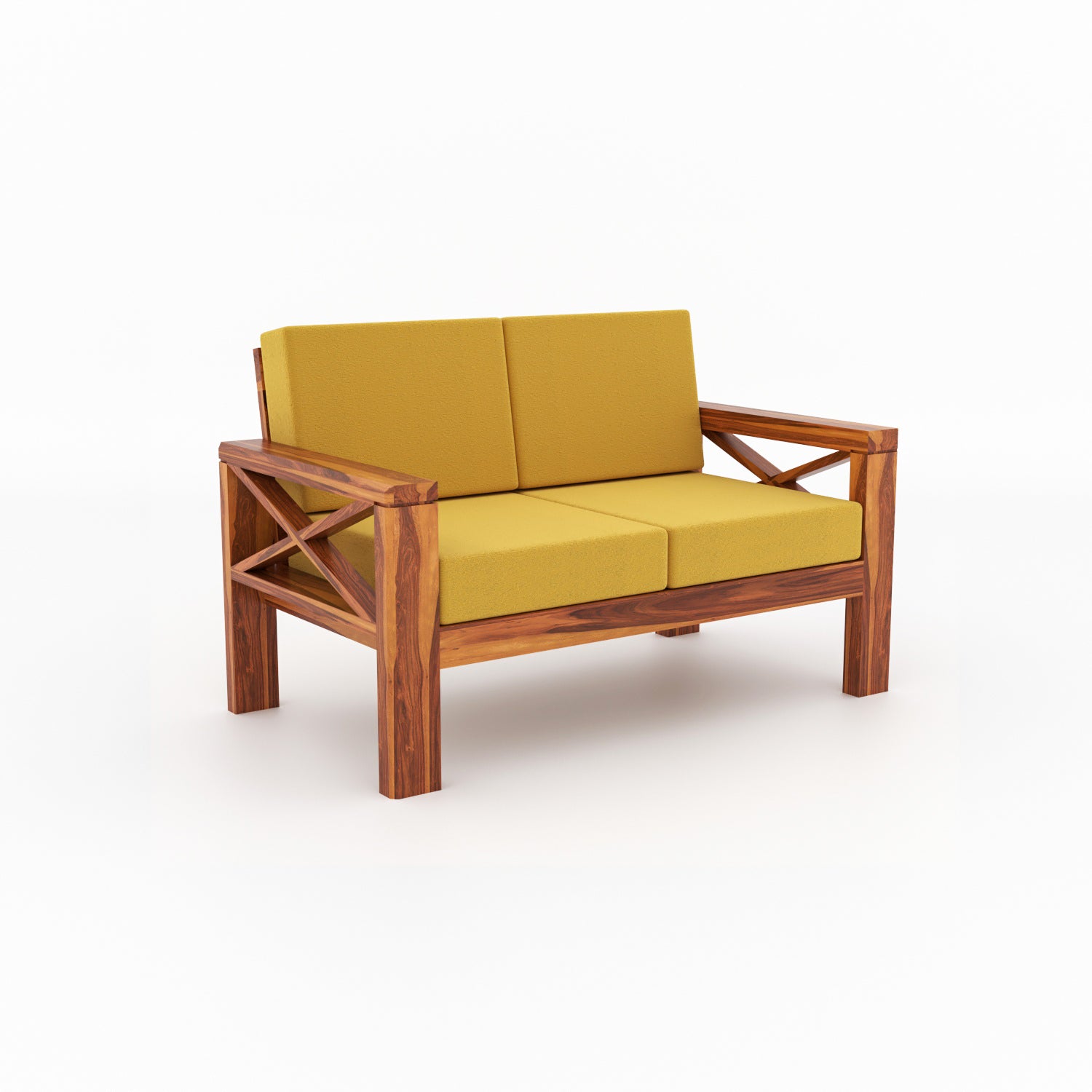 Moscow Solid Wood 7 Seater Sofa Set | Natural Finish