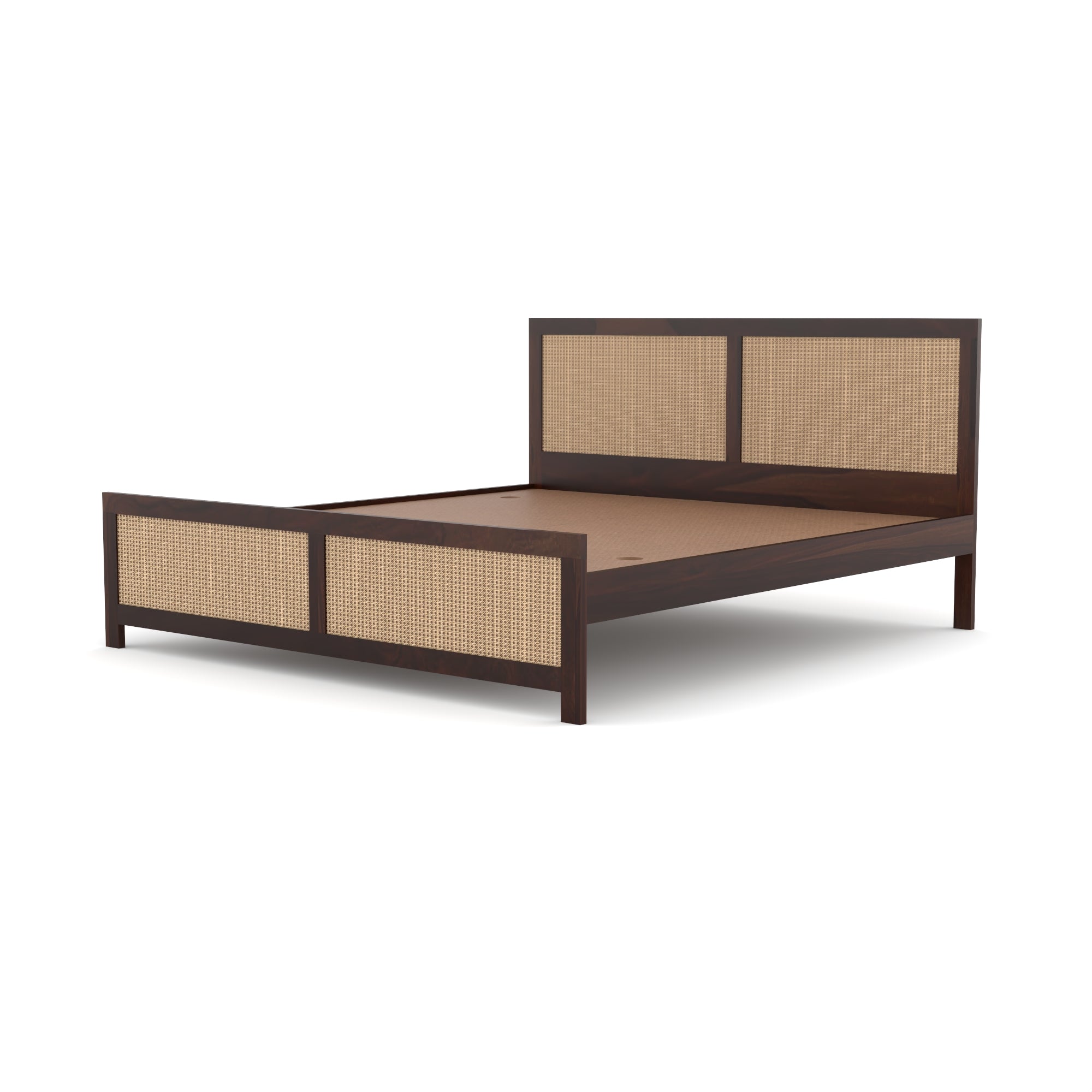 Solid Sheesham Wood king size bed without storage