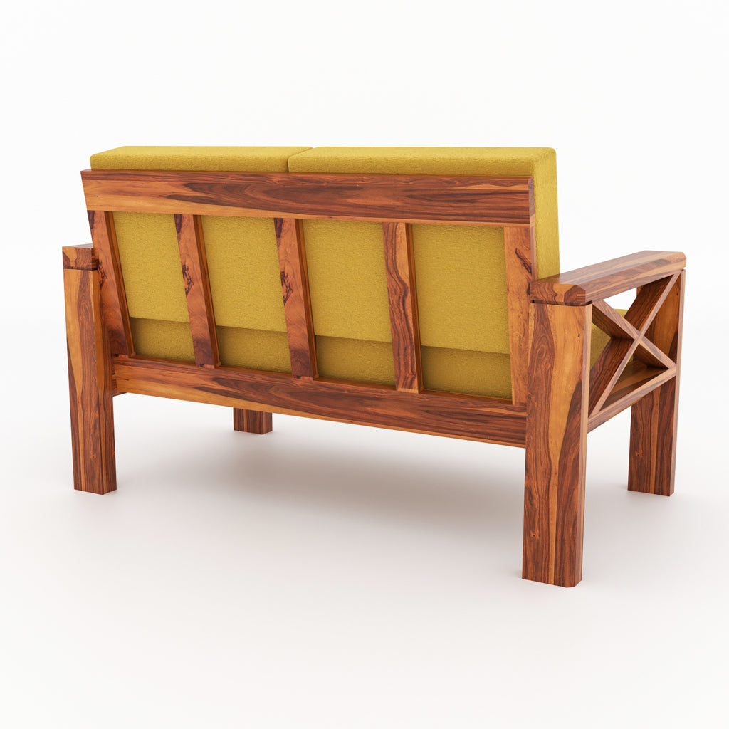 Moscow Solid Wood 7 Seater Sofa Set | Natural Finish