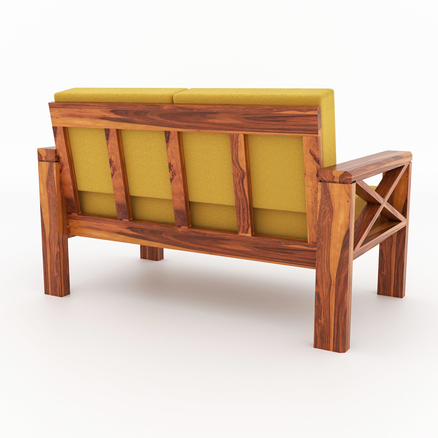 Lumora Sheesham Wood 4 Seater Sofa Set | Natural Finish