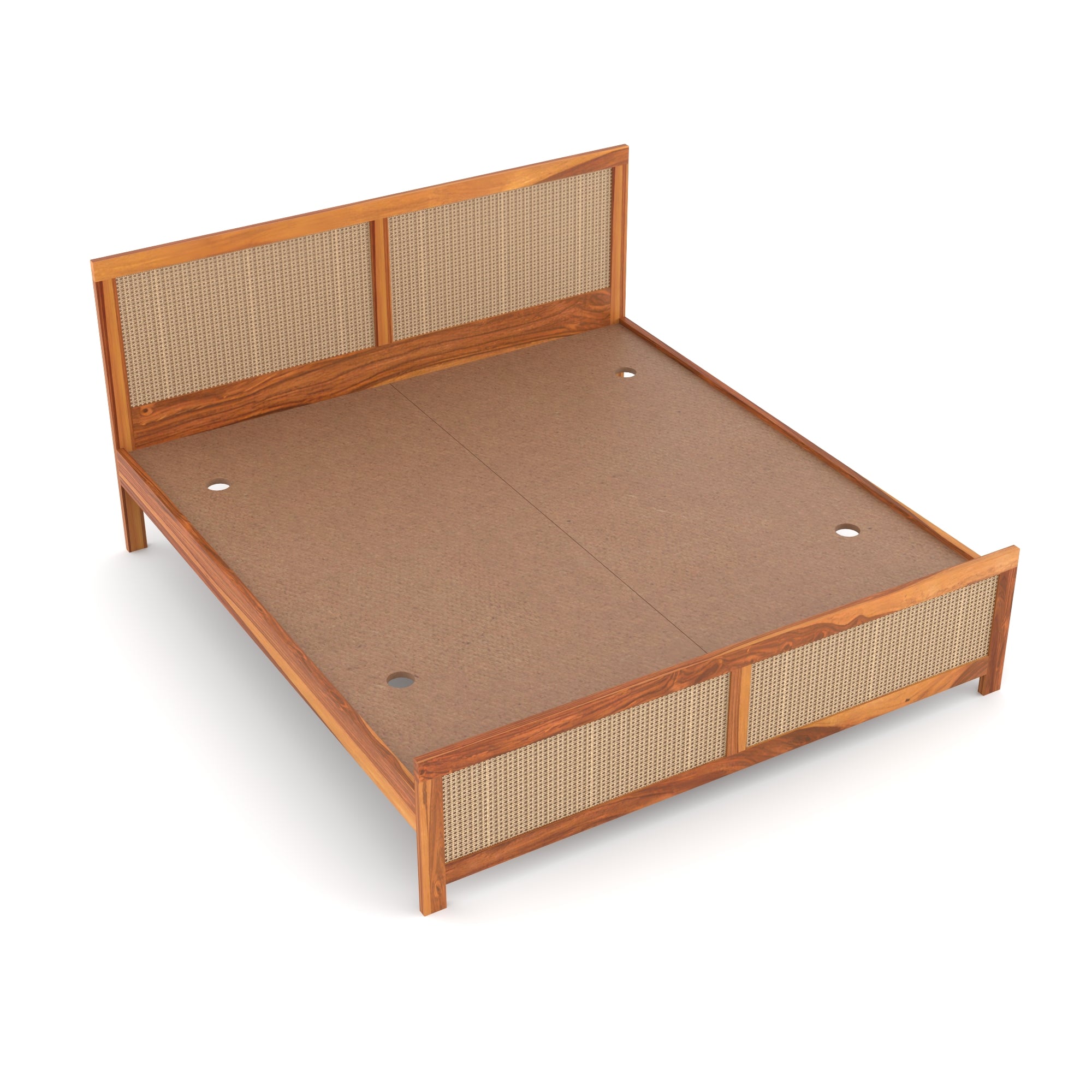 Solid Sheesham Wood queen size Bed without storage