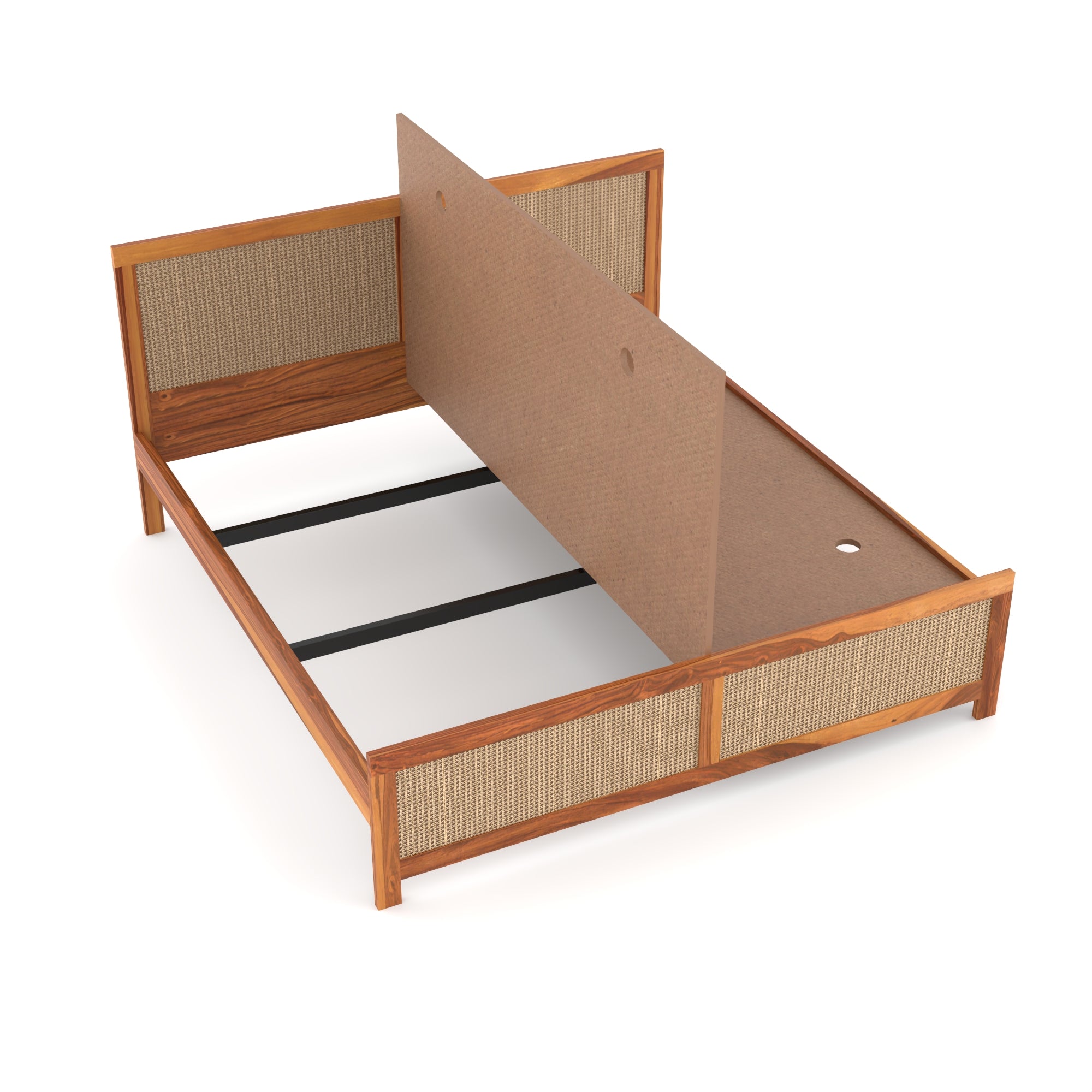 Solid Sheesham Wood queen size Bed without storage