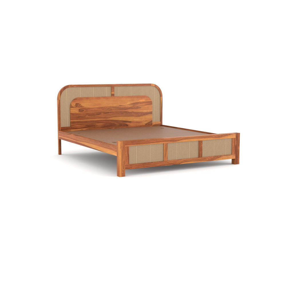 Solid Sheesham Wood King size Bed  without storage