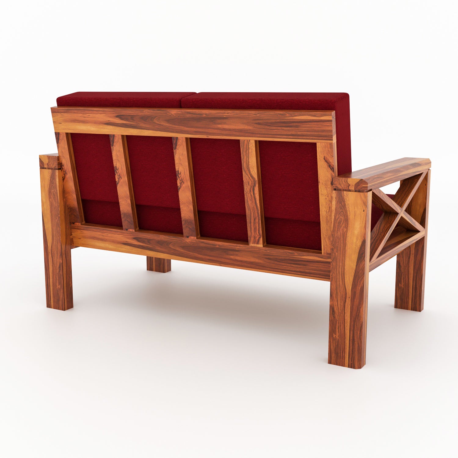 Elantra Sheesham Wood 2 Seater Sofa | Natural Finish