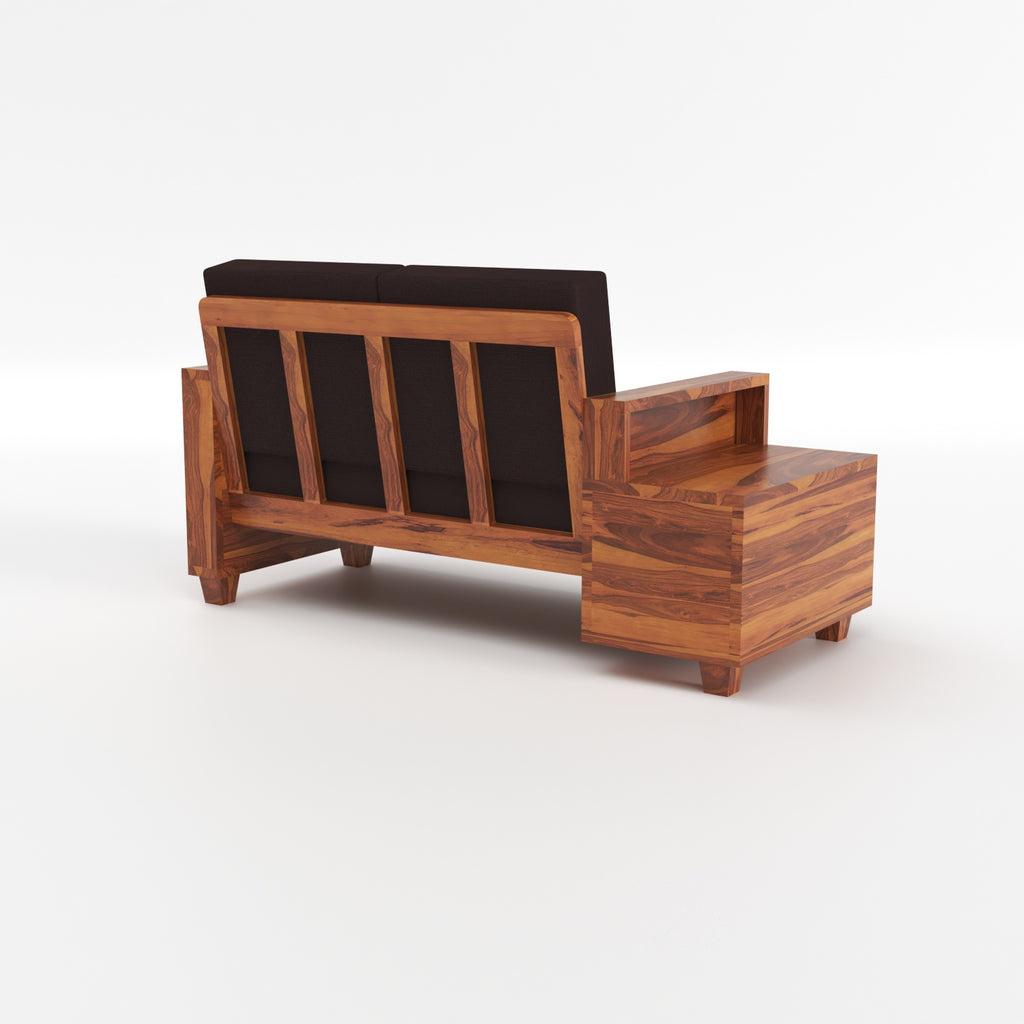 Premium Solid Sheesham Wood 6 Seater Sofa Set with Storage | Natural Finish