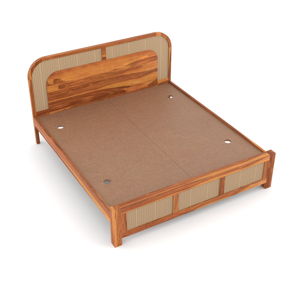 Solid Sheesham Wood King size Bed  without storage