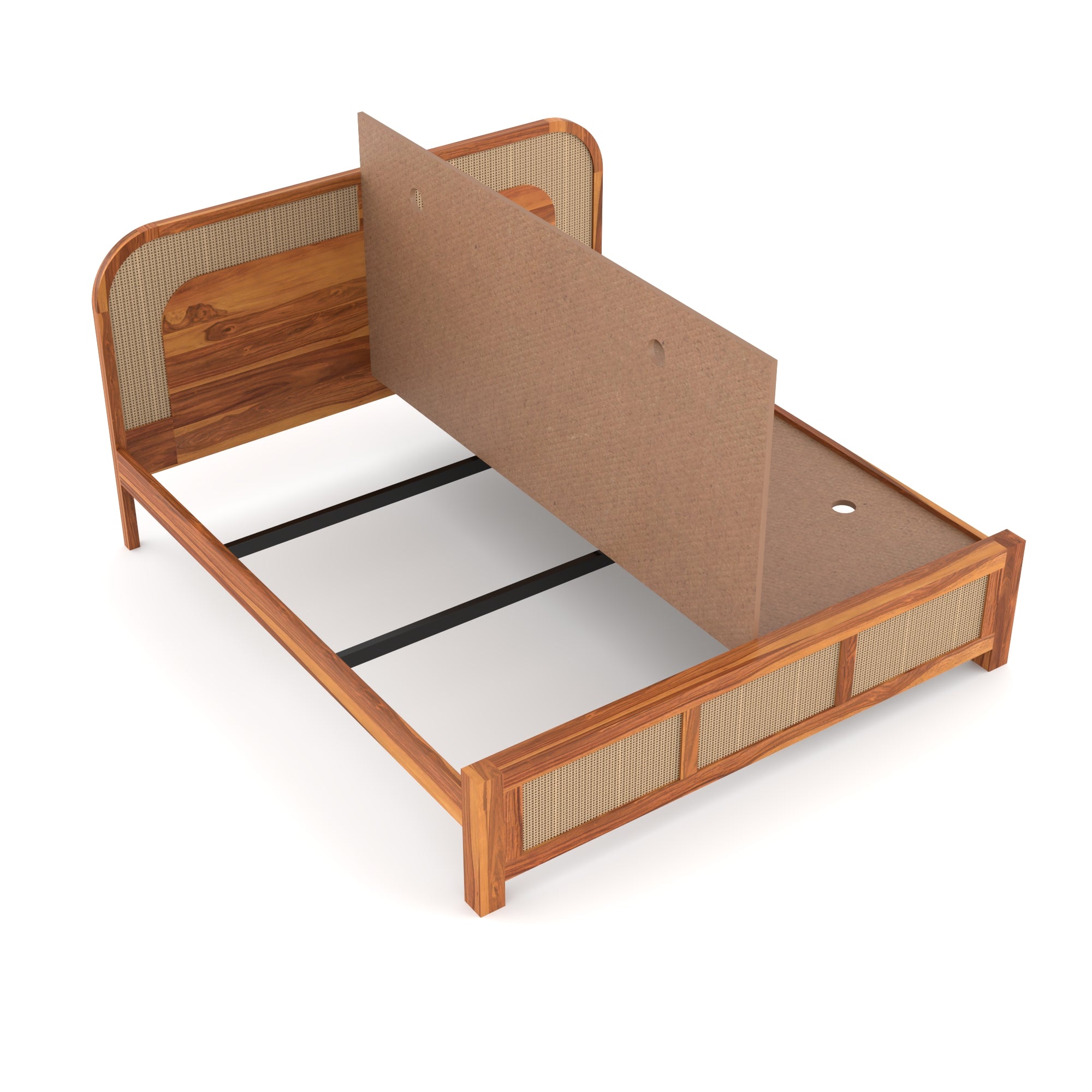 Solid Sheesham Wood King size Bed  without storage