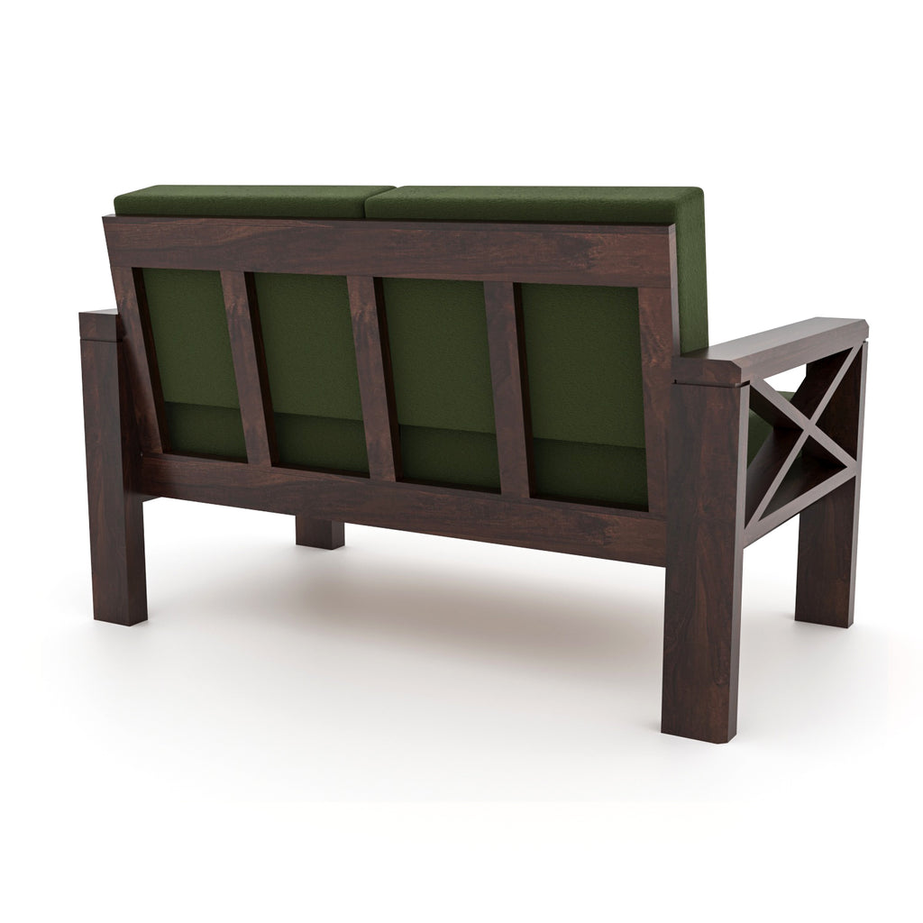 Elantra Sheesham Wood 2 Seater Sofa | Walnut Finish