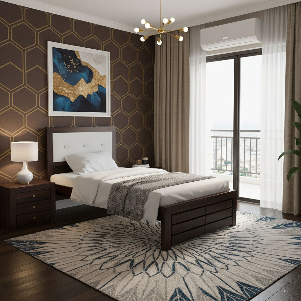 Solid Sheesham Wood single Bed