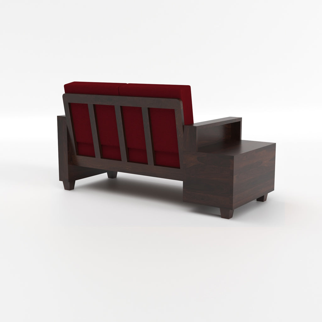 Solid Sheesham Wood 7 Seater Wooden Sofa Set with Side Drawer