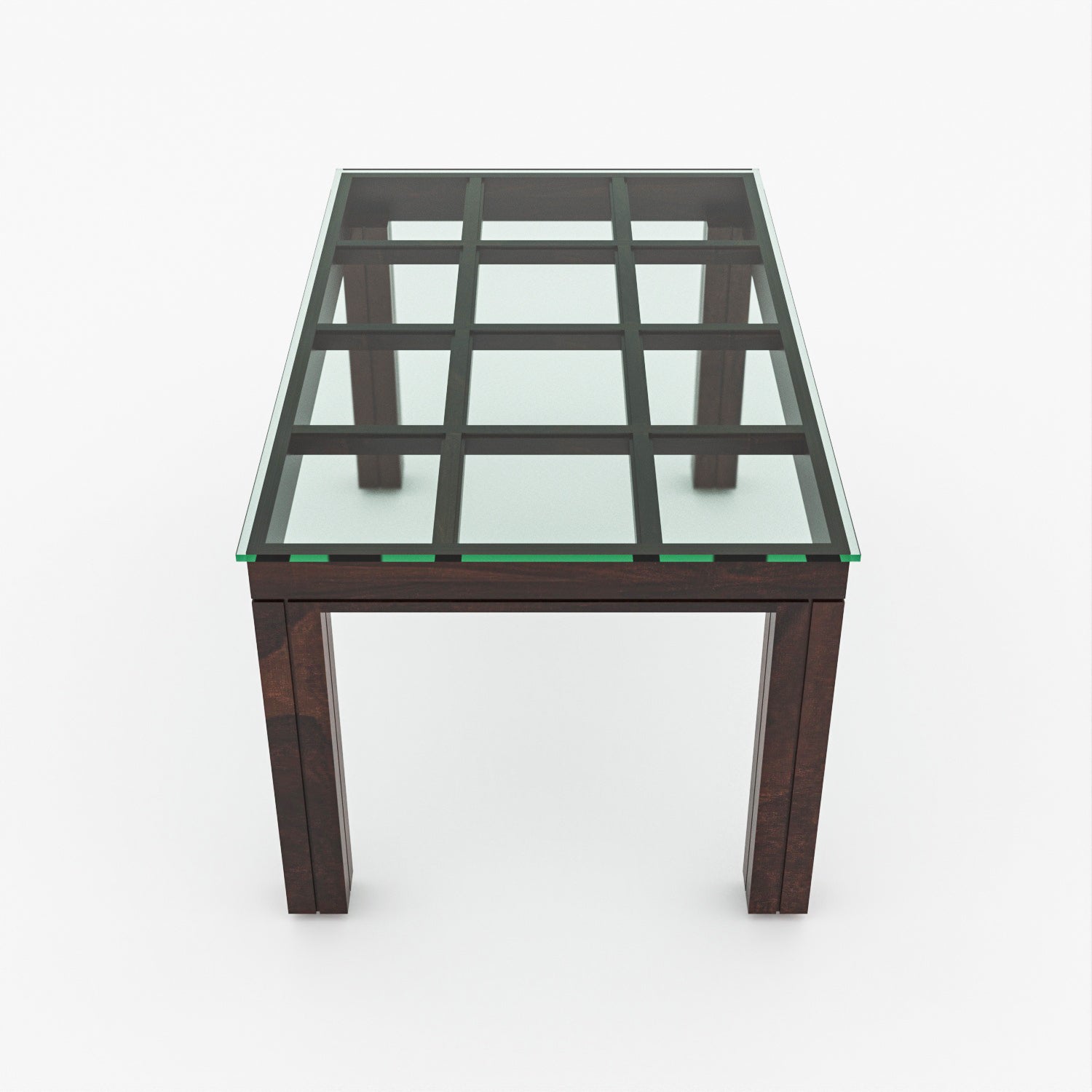 Orvyn 6 Seater Round Solid Wood Glass Top Dining Table Set