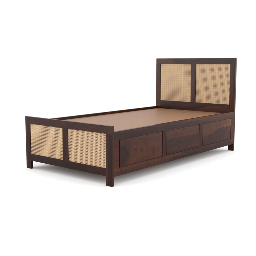 Solid Sheesham Wood Single Bed