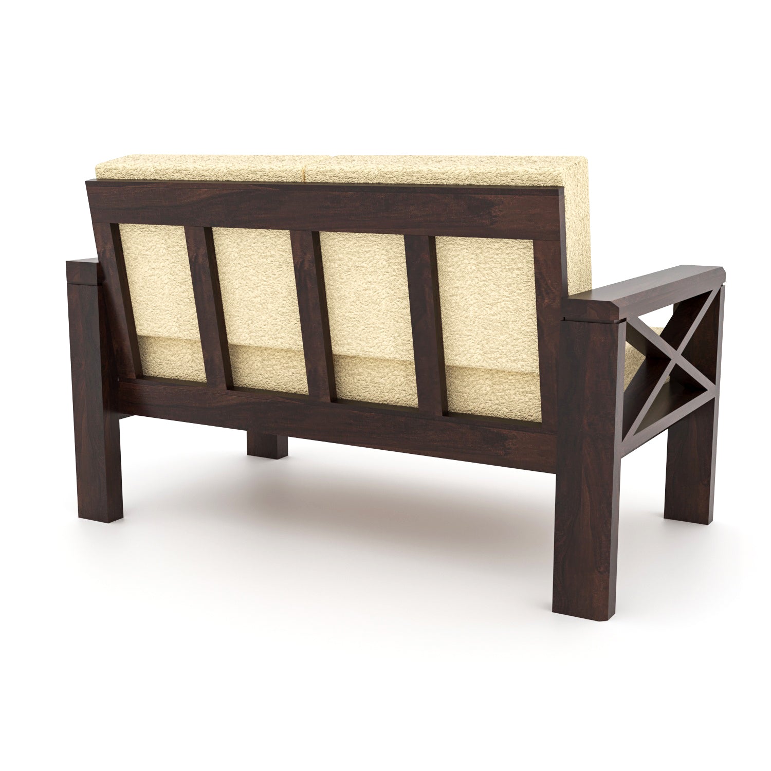 Elantra Sheesham Wood 2 Seater Sofa | Walnut Finish