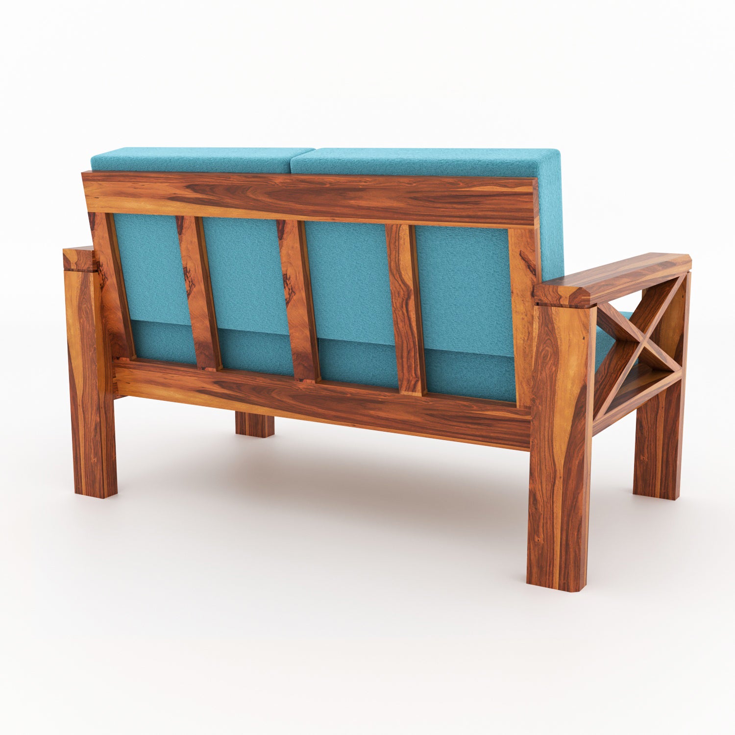 Lumora Sheesham Wood 4 Seater Sofa Set | Natural Finish