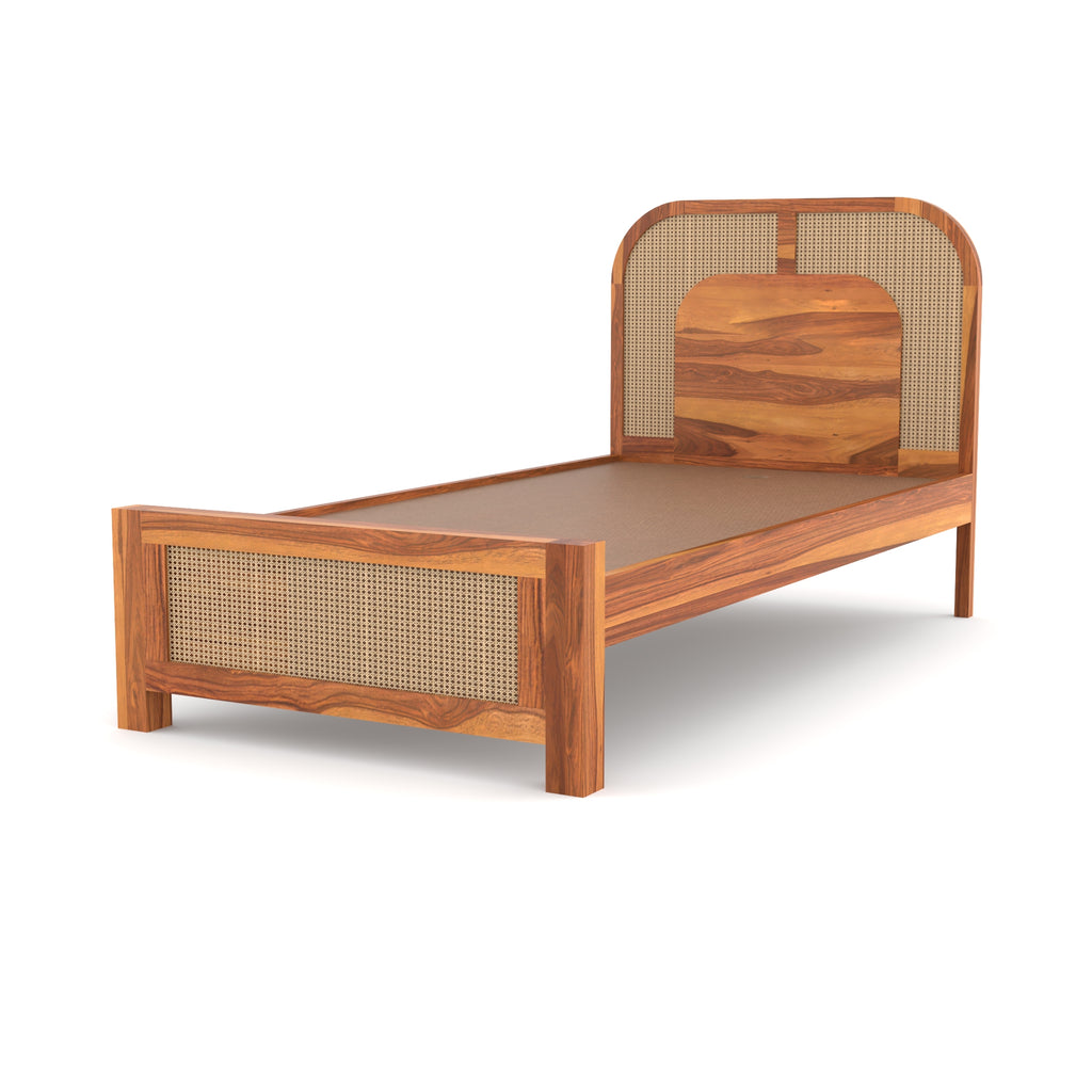 Solid Sheesham Wood Single Bed