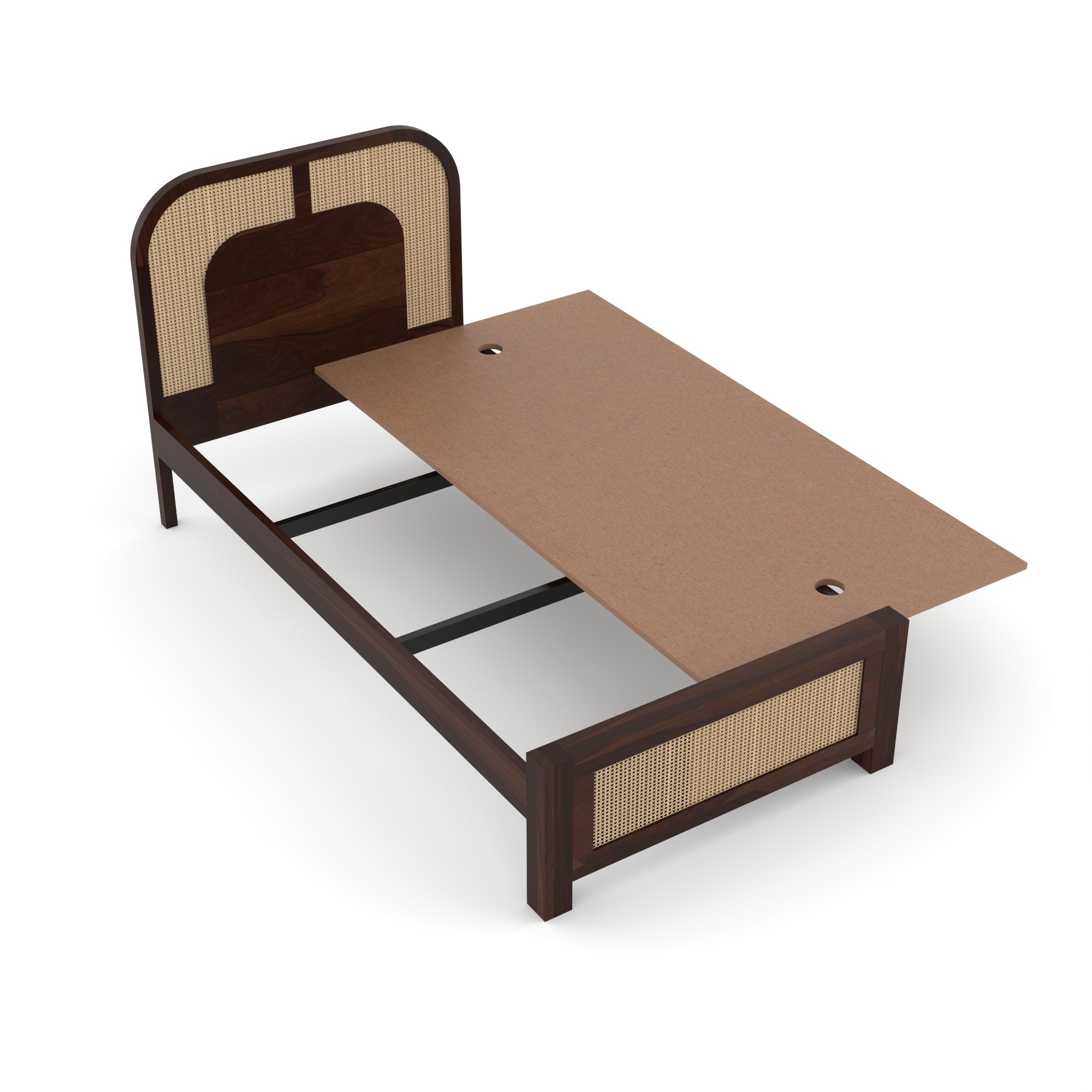 Solid Sheesham Wood Single Bed