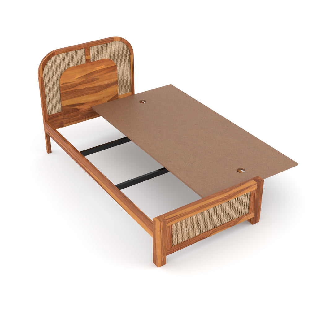 Solid Sheesham Wood Single Bed