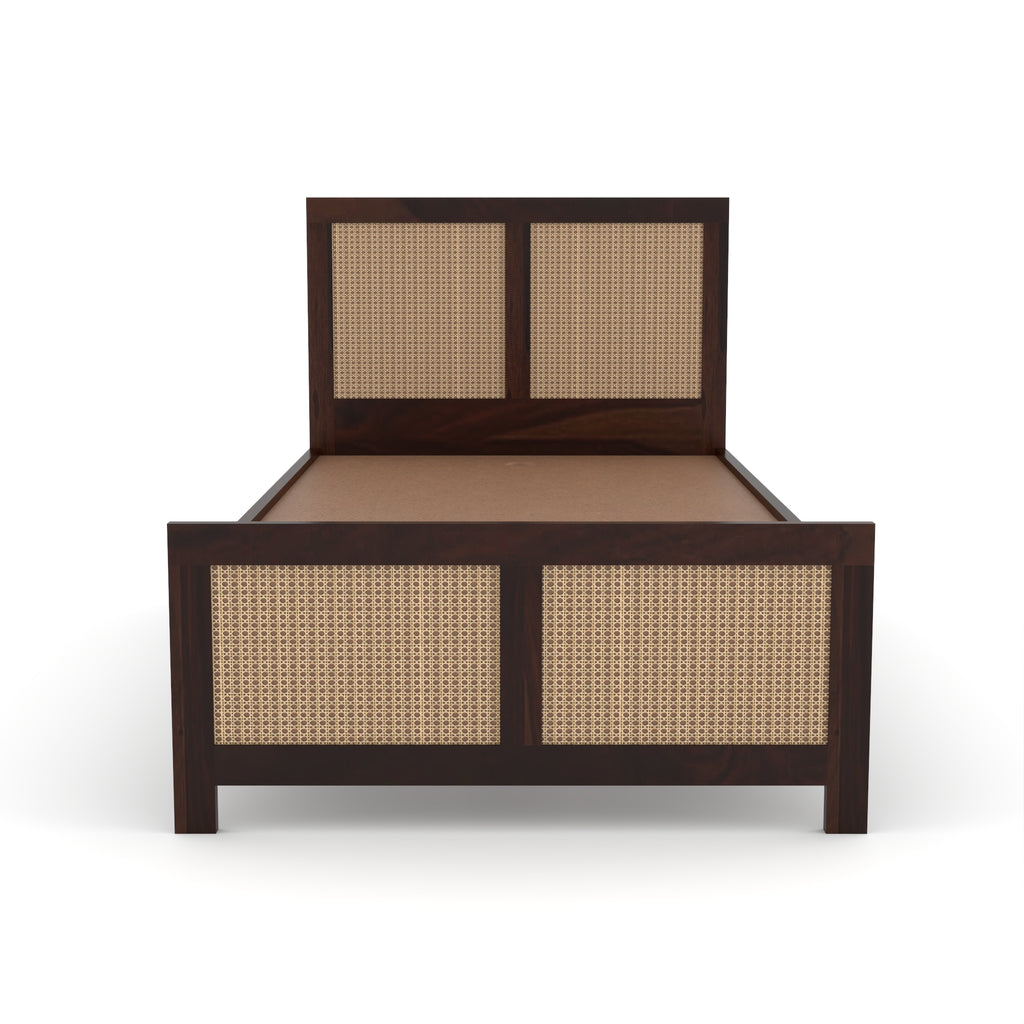 Solid Sheesham Wood Single Bed without storage