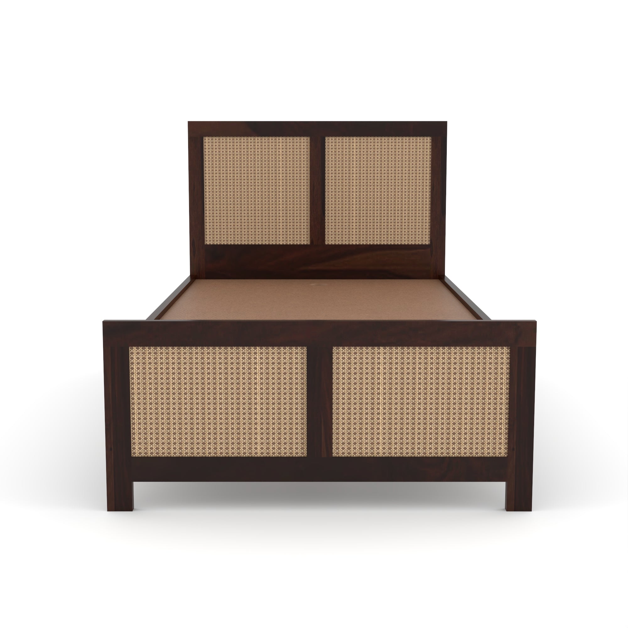 Solid Sheesham Wood Single Bed without storage