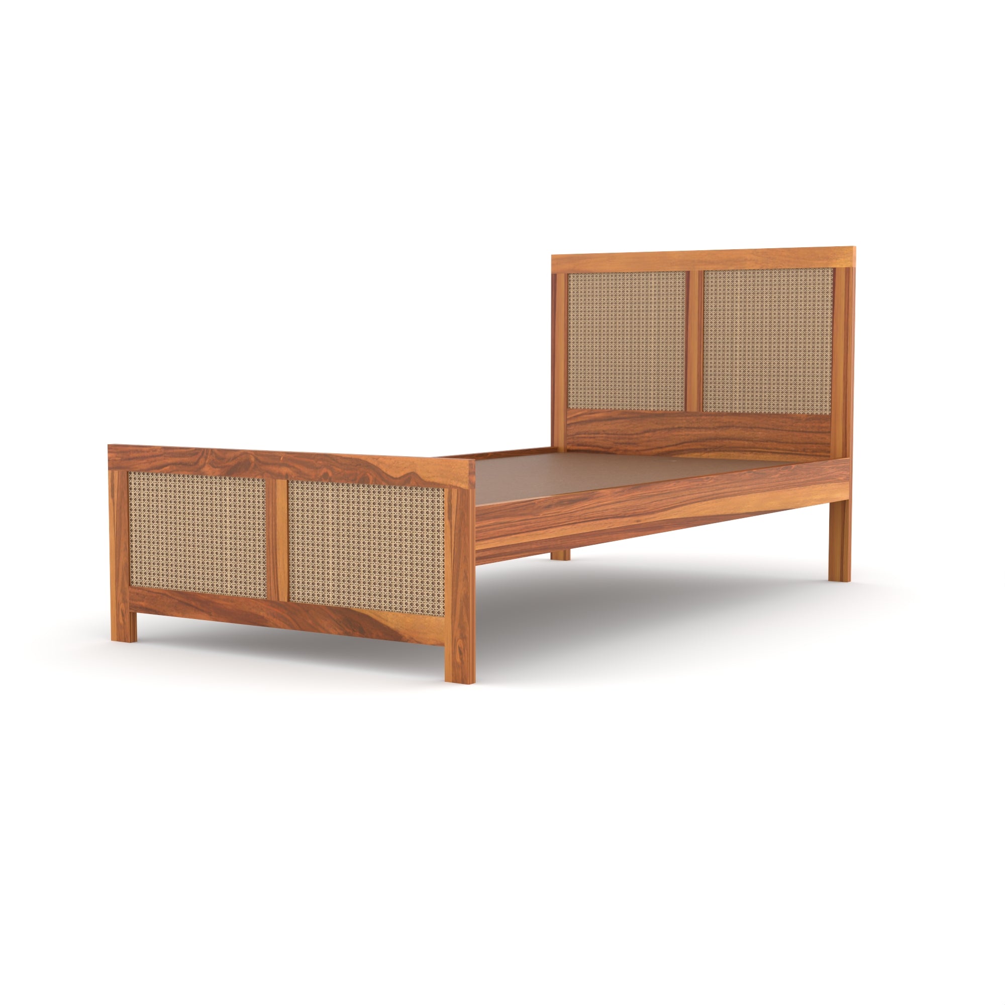 Solid Sheesham Wood Single Bed