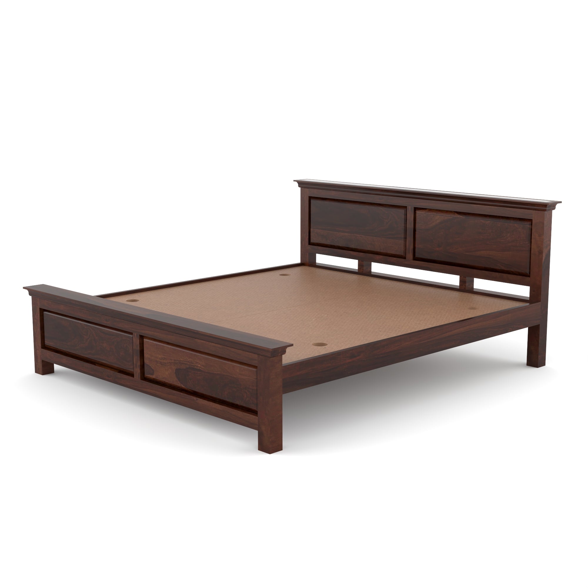 Solid Sheesham Wood Queen Bed