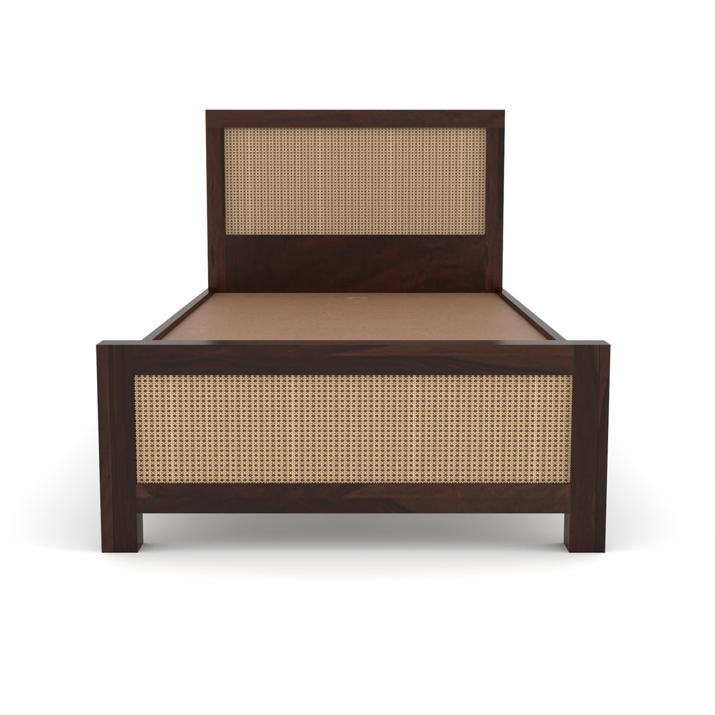 Solid Sheesham Wood Single Bed without storage