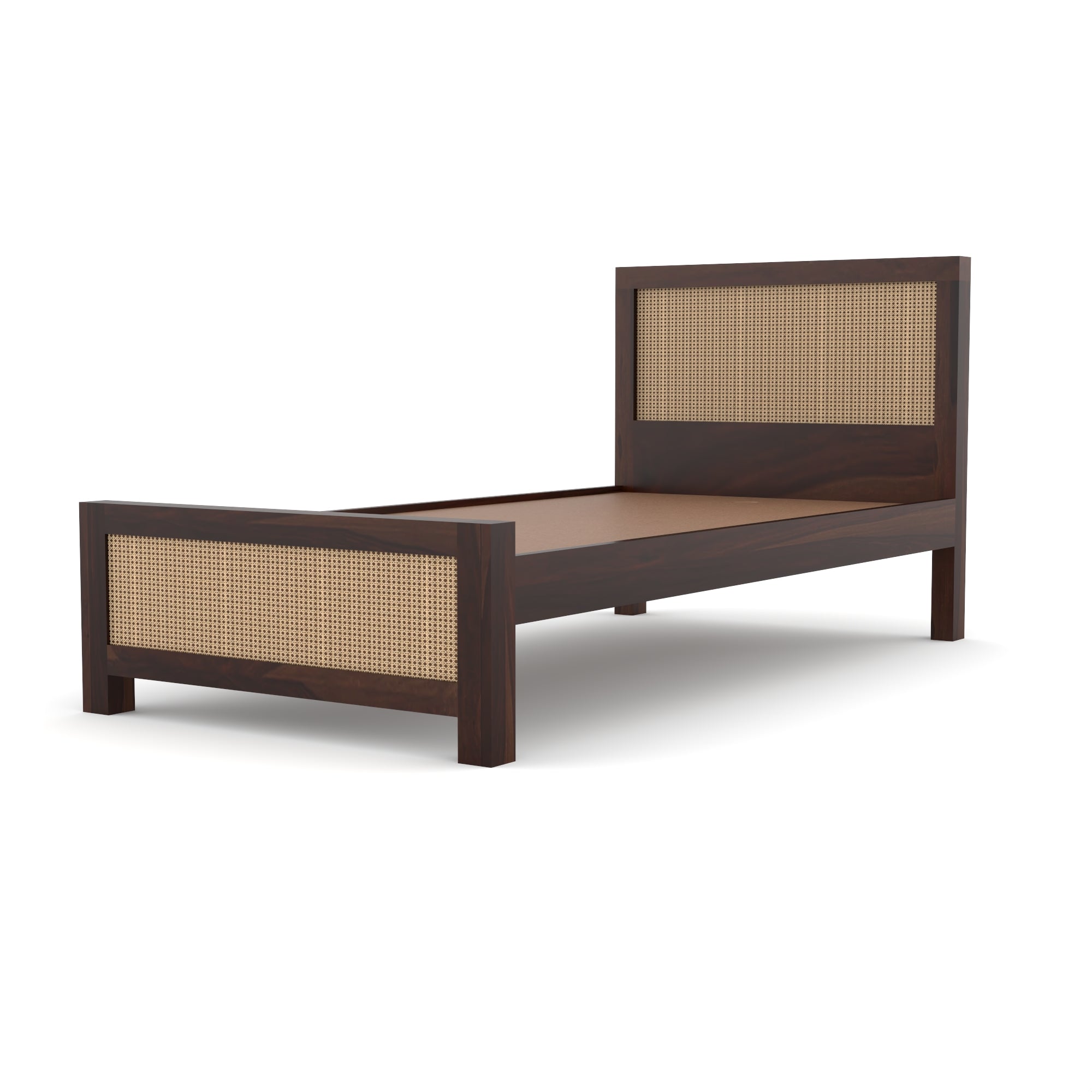 Solid Sheesham Wood Single Bed without storage