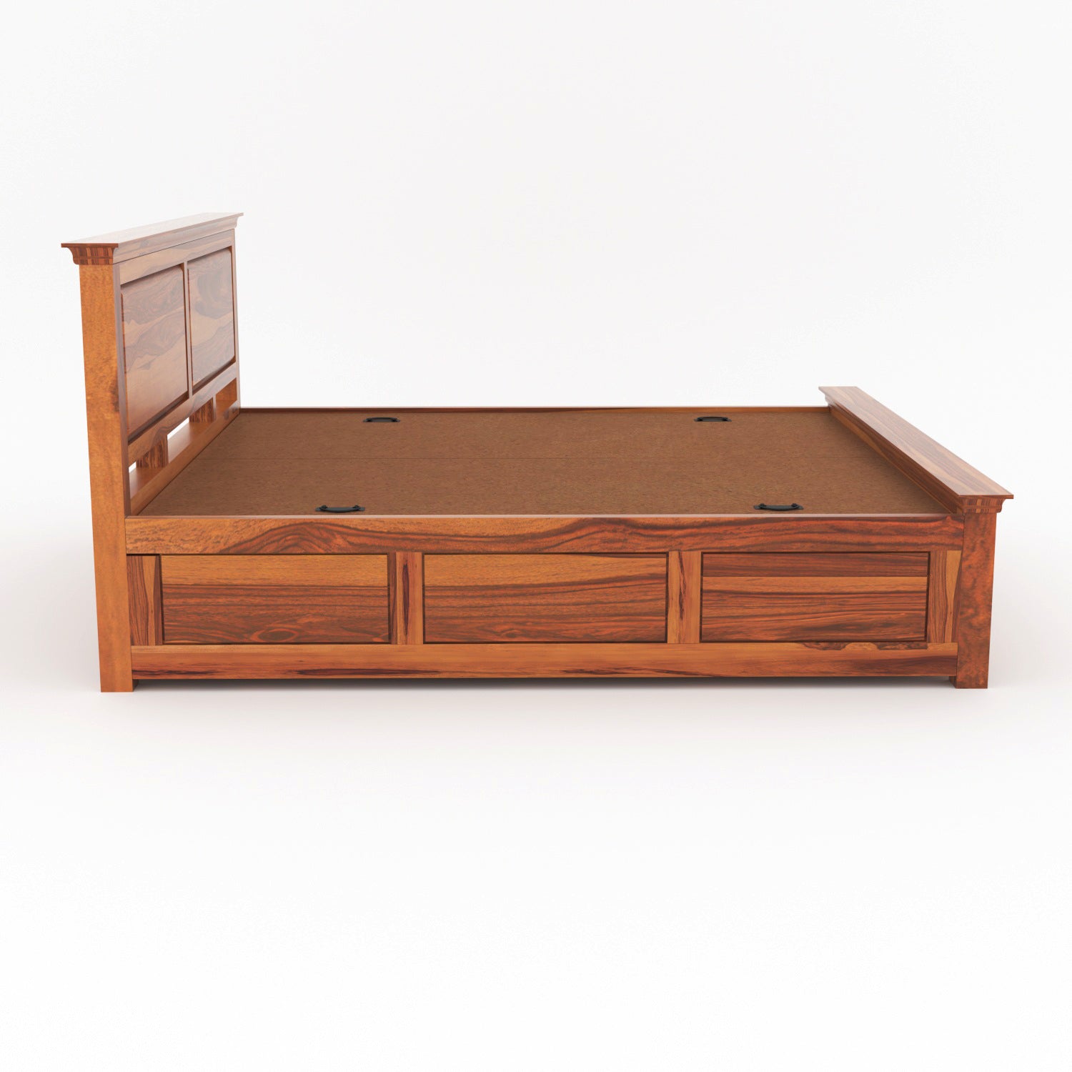 Cyrvion Solid Sheesham Wood King Size Bed