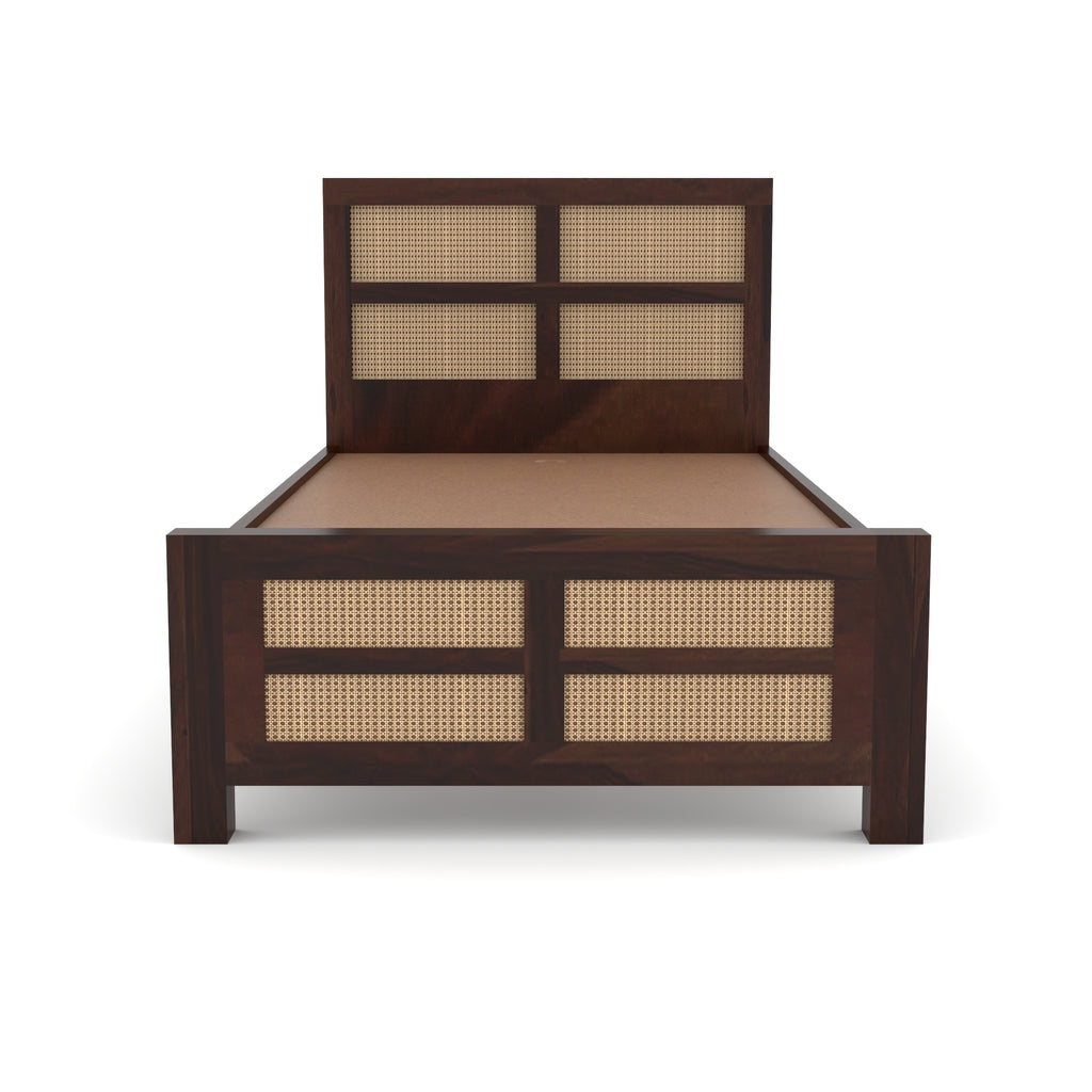 Solid Sheesham Wood Single Bed without storage