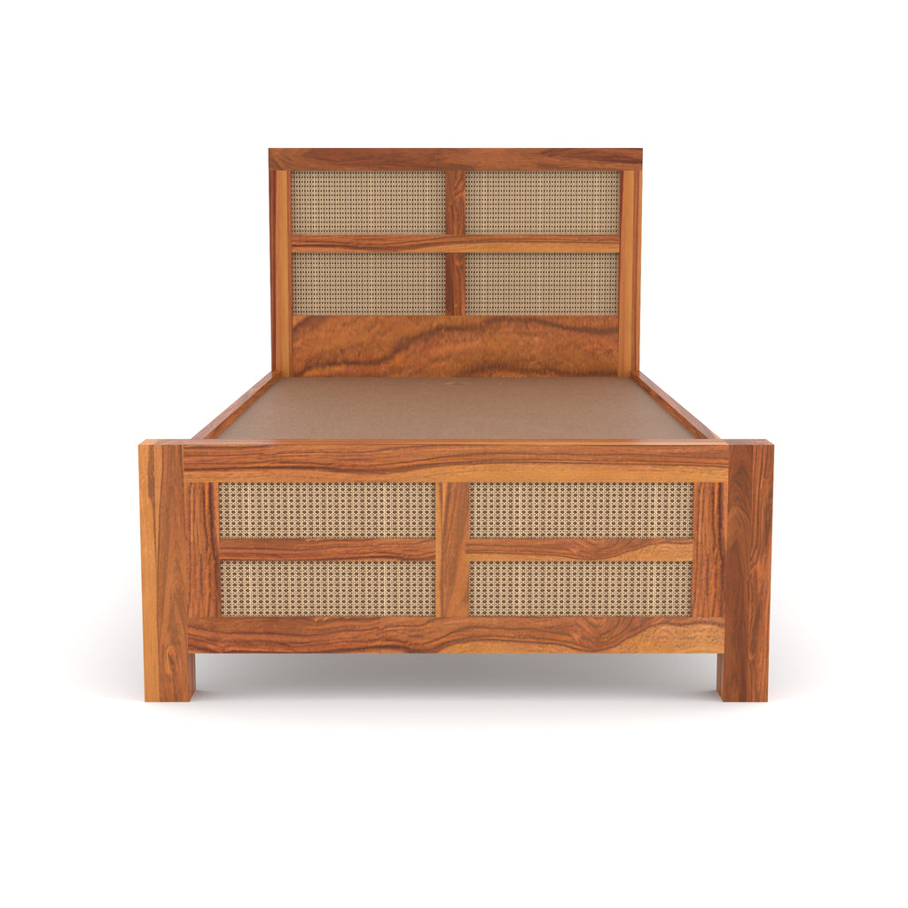 Solid Sheesham Wood single Bed without storage
