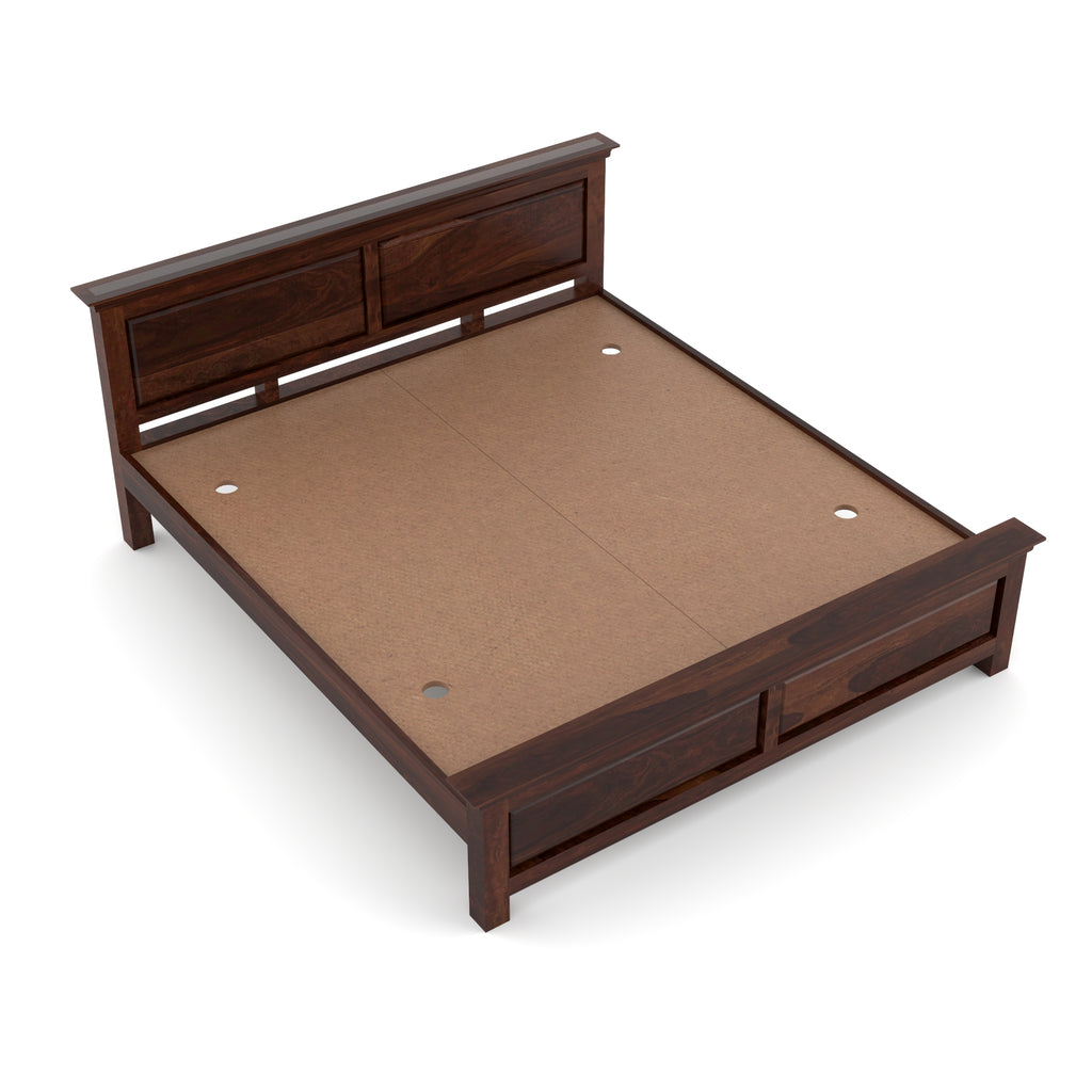Solid Sheesham Wood Queen Bed