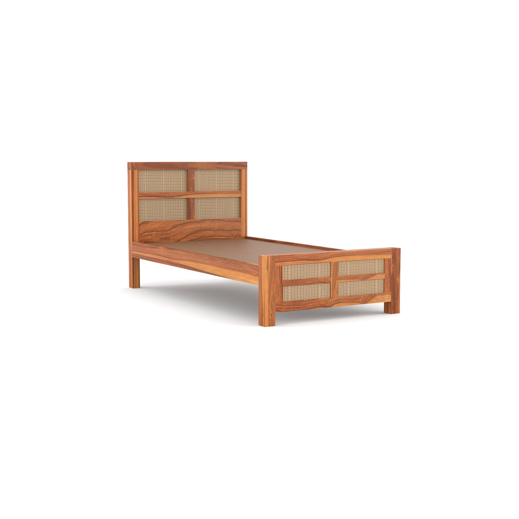 Solid Sheesham Wood single Bed without storage